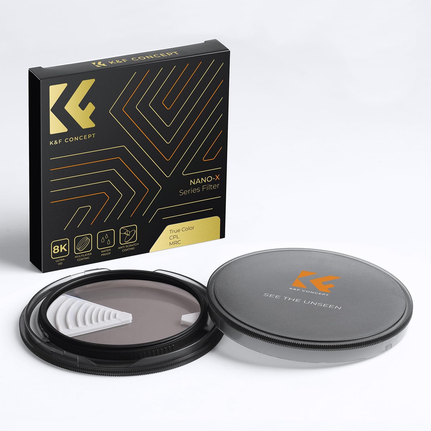 K&F Concept Filtro polarizador de color verdadero de 2.165 in Filtro de polarización circular para lente de cámara con 28 multicapa (serie nano-X)