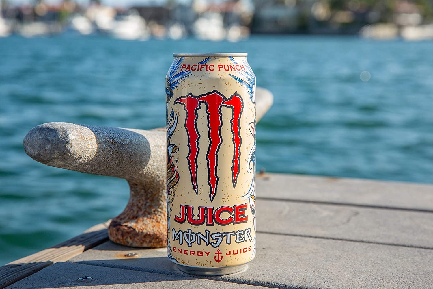 Juice Monster Pacific Punch, Energy + Juice, bebida energética, 16 onzas (paquete de 16)