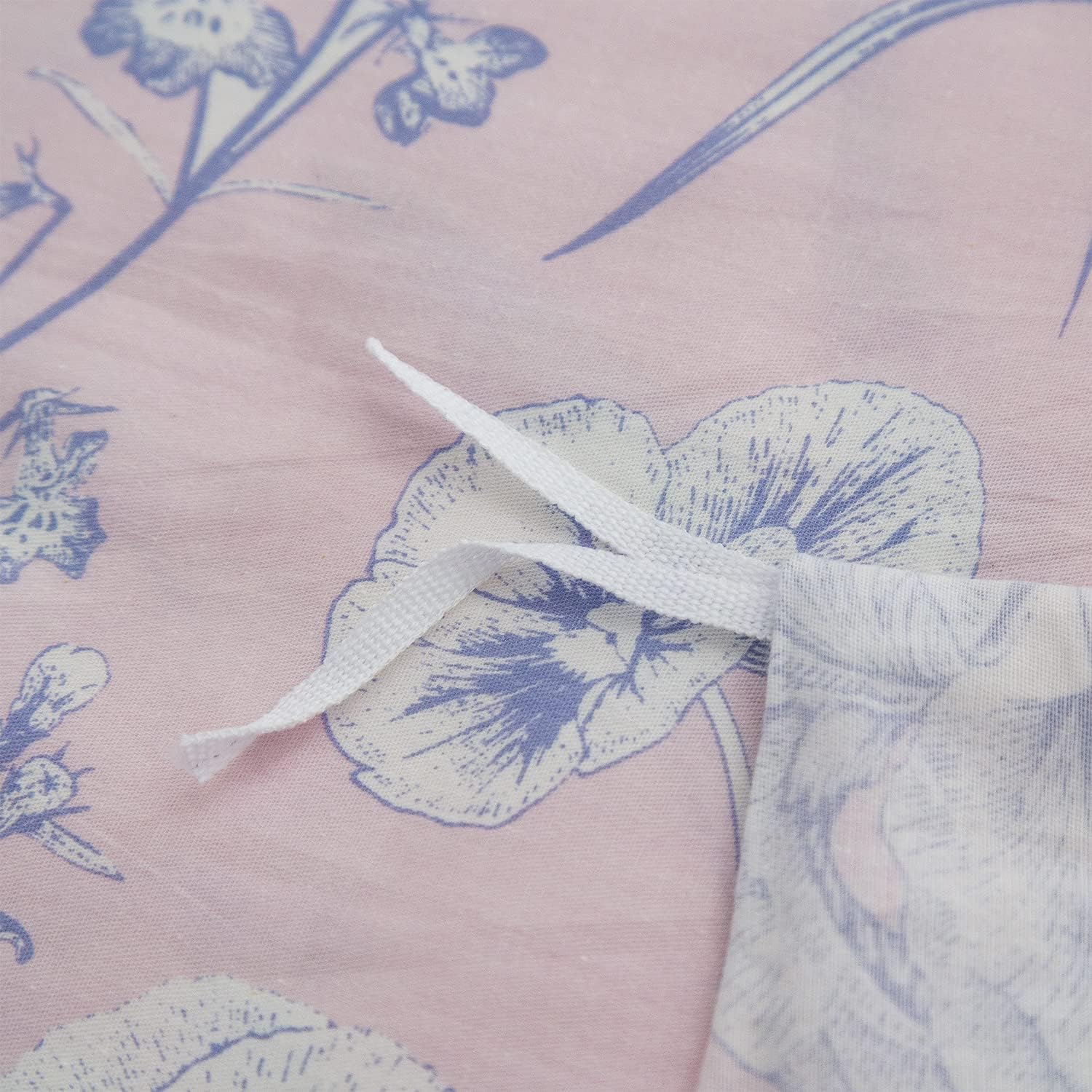 Funda de edredón, 100 % algodón, juego de ropa de cama de 3 piezas con diseño floral en rosa para niñas, estampado elegante estilo jardín con ramas