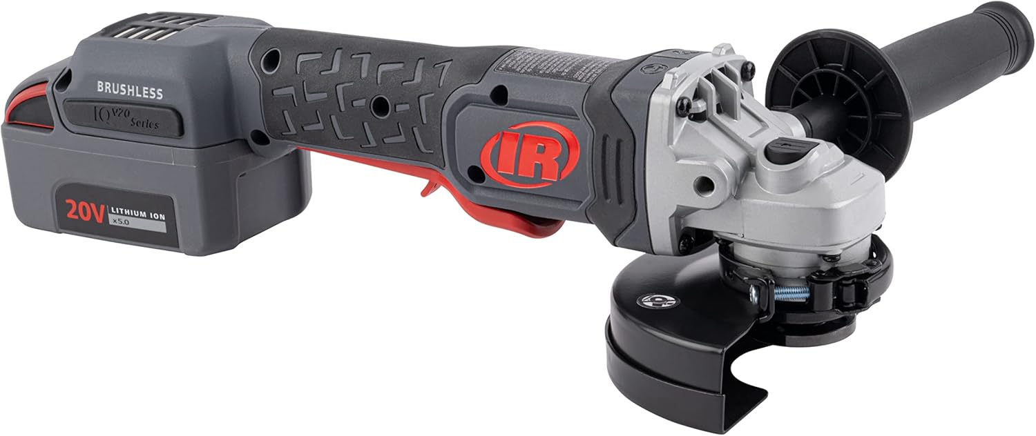 Ingersoll Rand Amoladora angular inalámbrica G5351-K22-20V y herramienta de corte, kit de 2 baterías, 8000 RPM, 1HP, rueda de 4.5 pulgadas