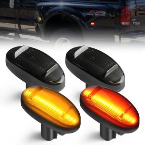 NEIFILES 4 luces LED laterales compatibles con Ford F350 F450 Super Duty 2011-2018 luces de parachoques delanteras y traseras dobles NEIFILES 4 luces LED laterales compatibles con Ford F350 F450 Super Duty 2011-2018 luces de parachoques delanteras y traseras dobles