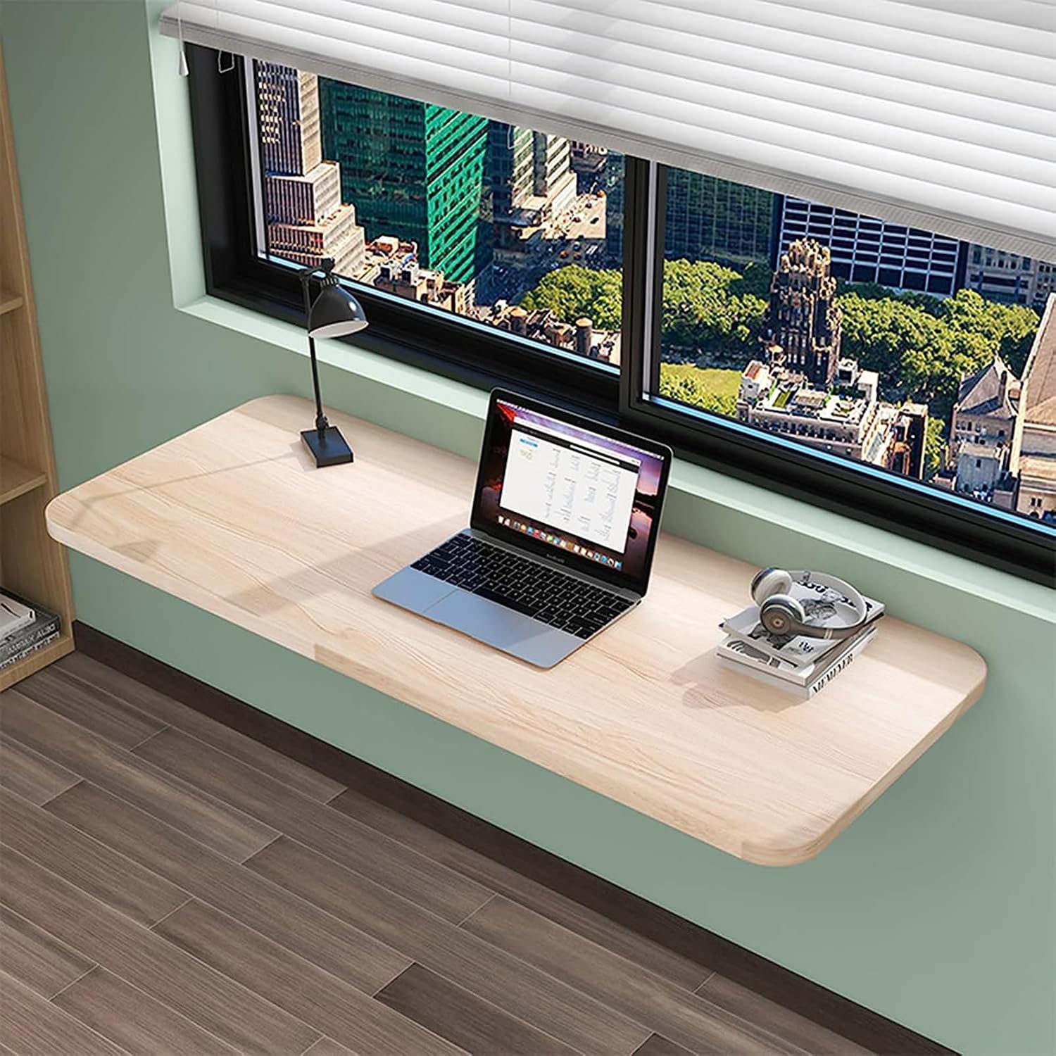 QJIBVZY Mesa plegable para colgar en la pared, mesa plegable con soporte, mesa de pared portátil, mesa plegable flotante para cocina, lavadero,