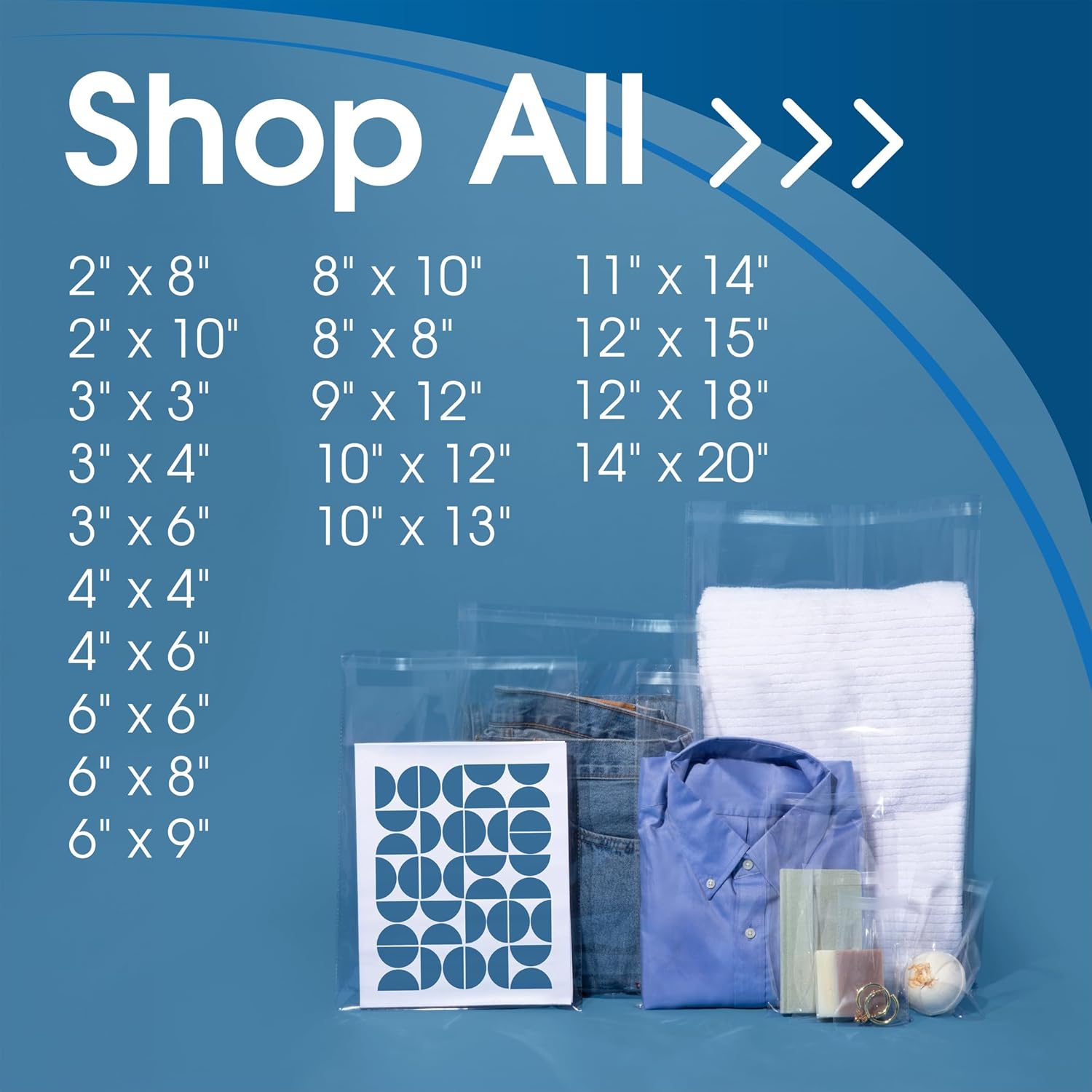 Spartan Industrial – Bolsas de polietileno resellables transparentes de 10 x 12 pulgadas (100 unidades) para embalaje, ropa y camisetas,