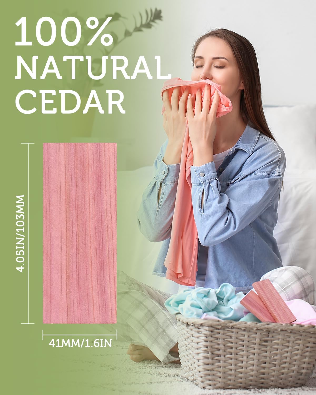 Aryiten Bloques de cedro para almacenamiento de ropa, paquete de 42 tablones de madera de cedro aromático para armarios y cajones ambientadores
