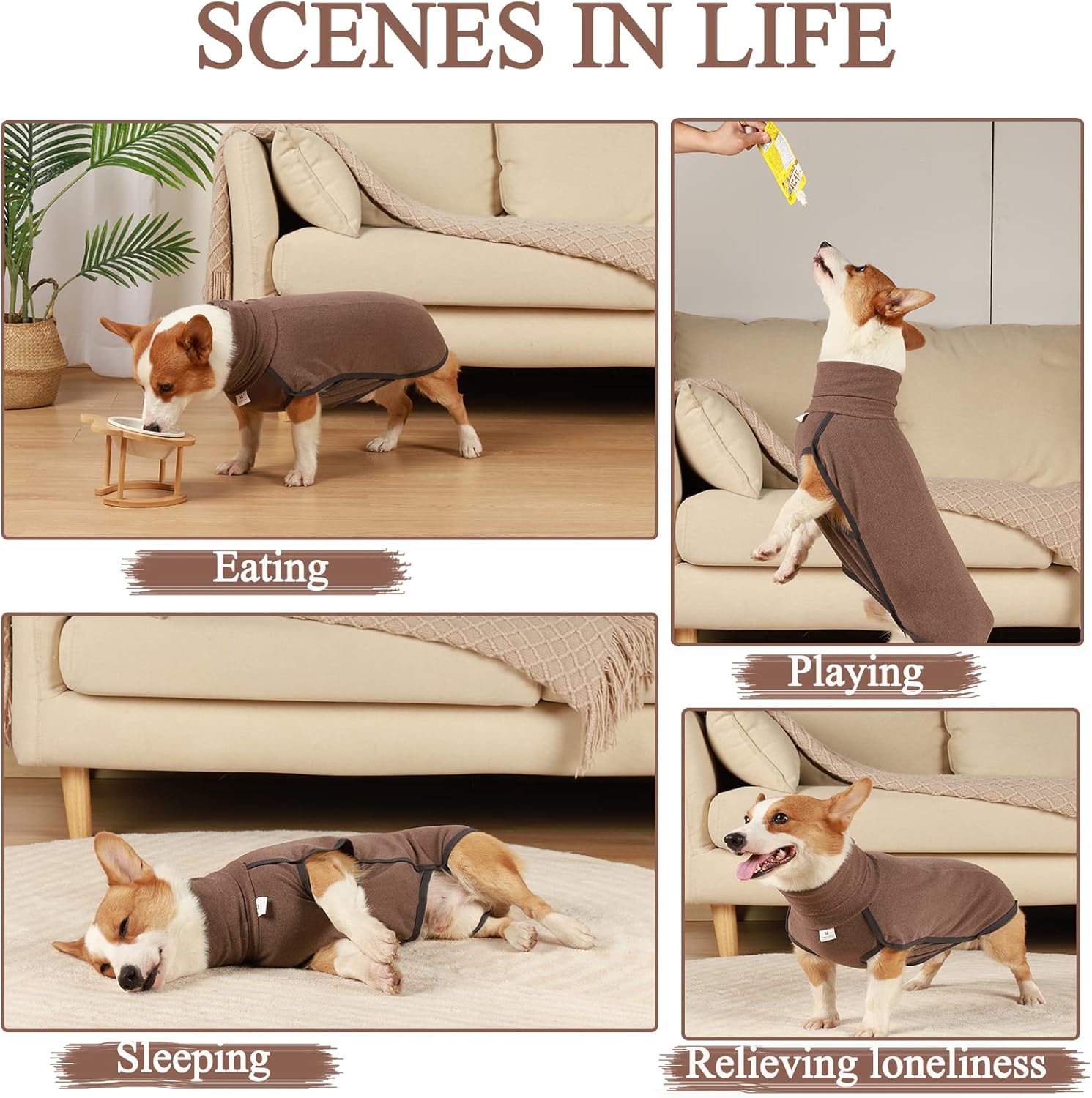 ROZKITCH Abrigo de invierno para perro, pijama suave para mascotas, resistente al viento, chaqueta cálida para clima frío, chaleco acogedor,