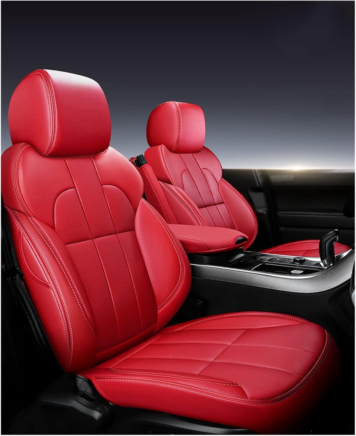 TalcuS Cojines de asiento de cuero de vaca personalizados para asiento de automóvil, compatible con Volvo XC70 S60 S80 XC60 V40 V60 C30 C70 XC90