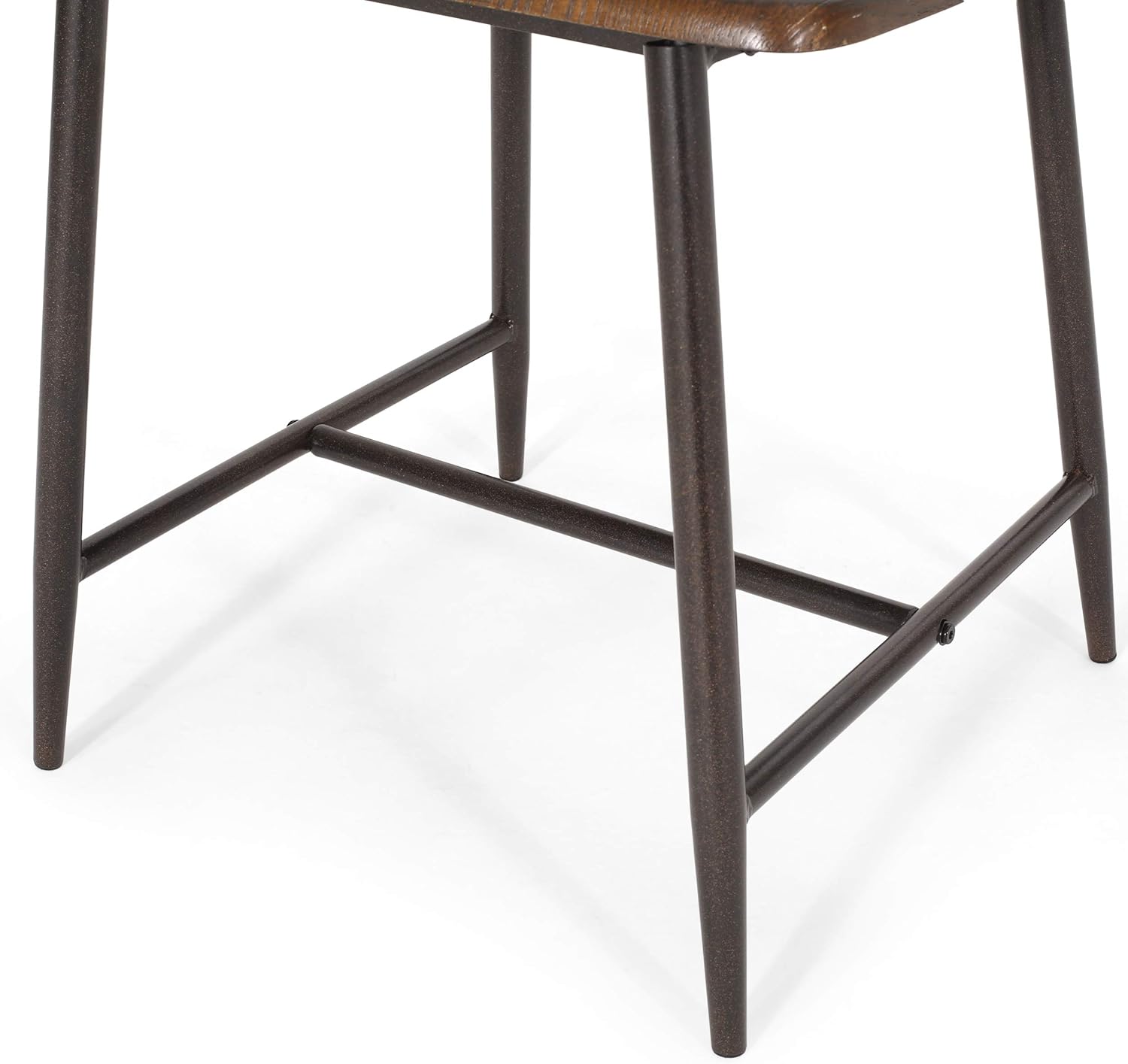 Christopher Knight Home Juego de sillas de comedor Gessling, marrón oscuro + negro + espresso