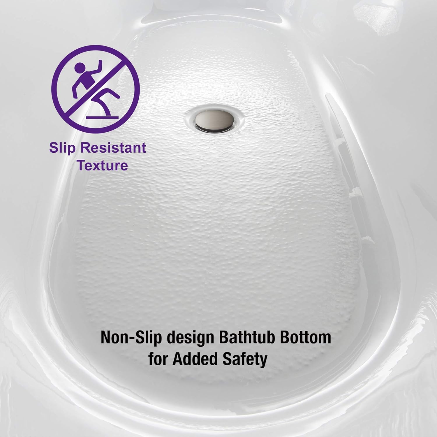 WOODBRIDGE BTA1418 – Bañera de acrílico independiente de 55 pulgadas con desbordamiento y drenaje de níquel cepillado, BTA1418 -BN-Drain &O