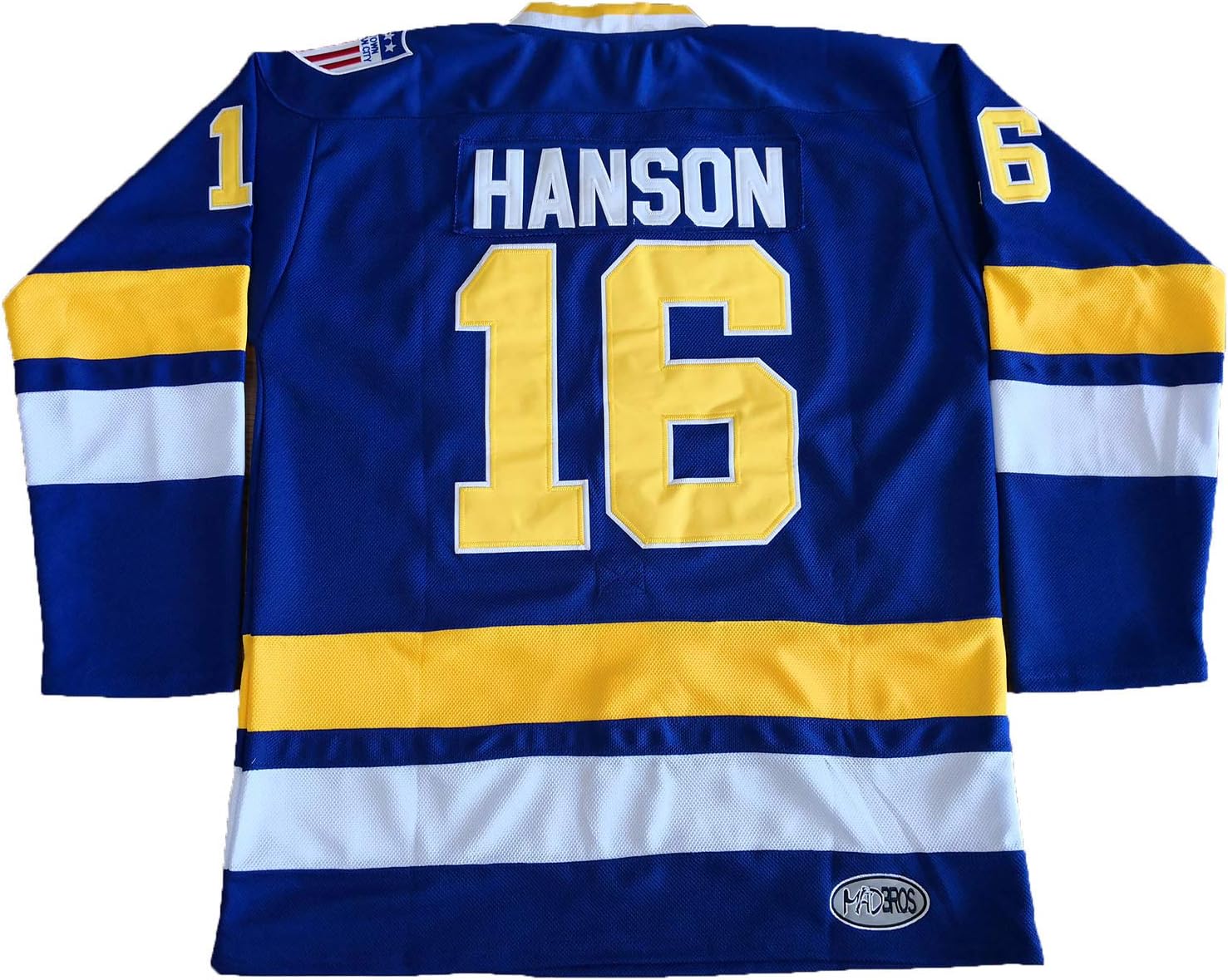 Phoneutrix Hanson Brothers Charlestown Chiefs 16 Jack 17 Steve 18 Jeff Slap Shot Movie Hockey Jersey Azul