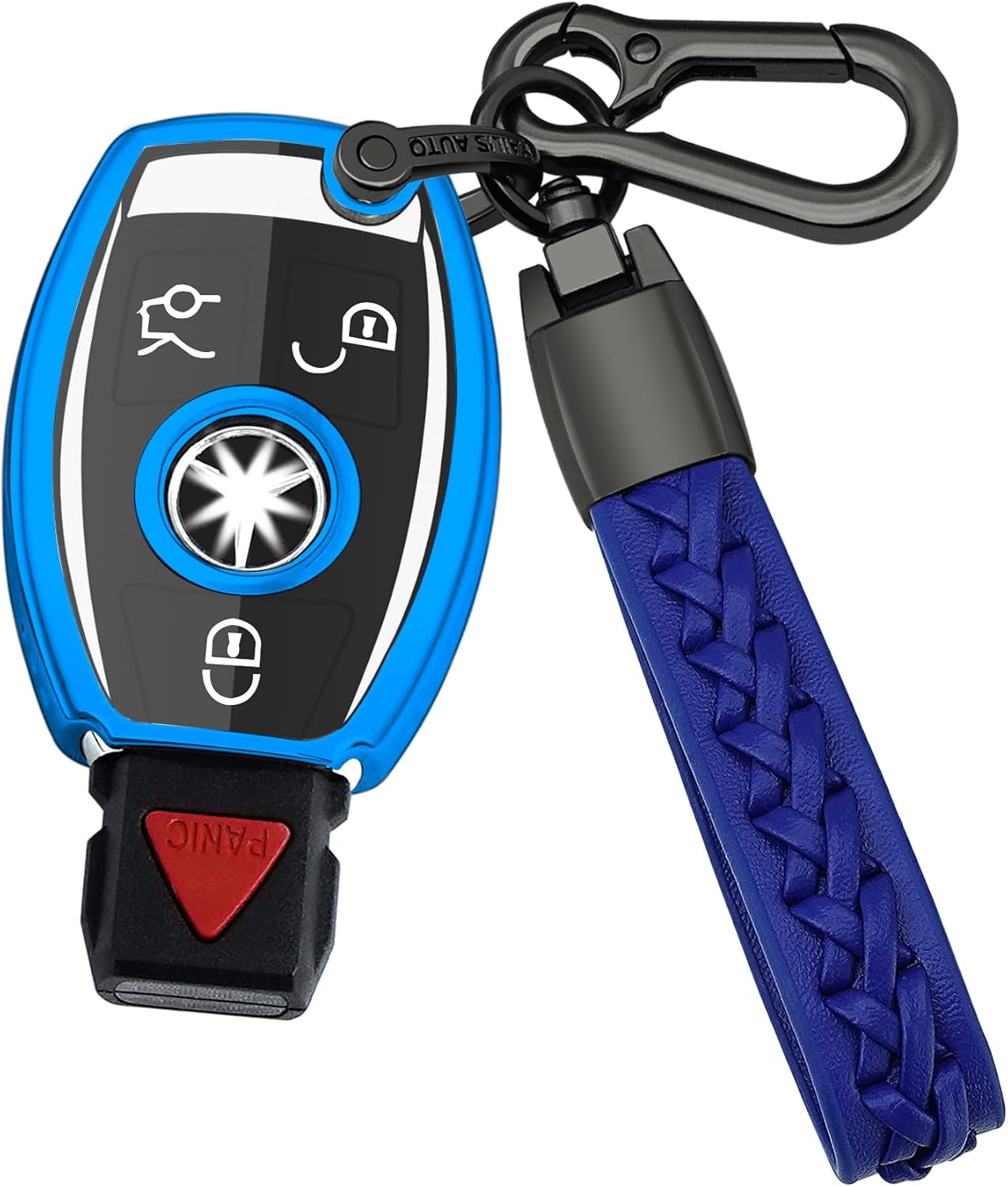 Funda para llavero Mercedes Benz, con llavero, TPU suave para proteger la carcasa de la llave del automóvil, ajuste C E S G-Class, ect remoto