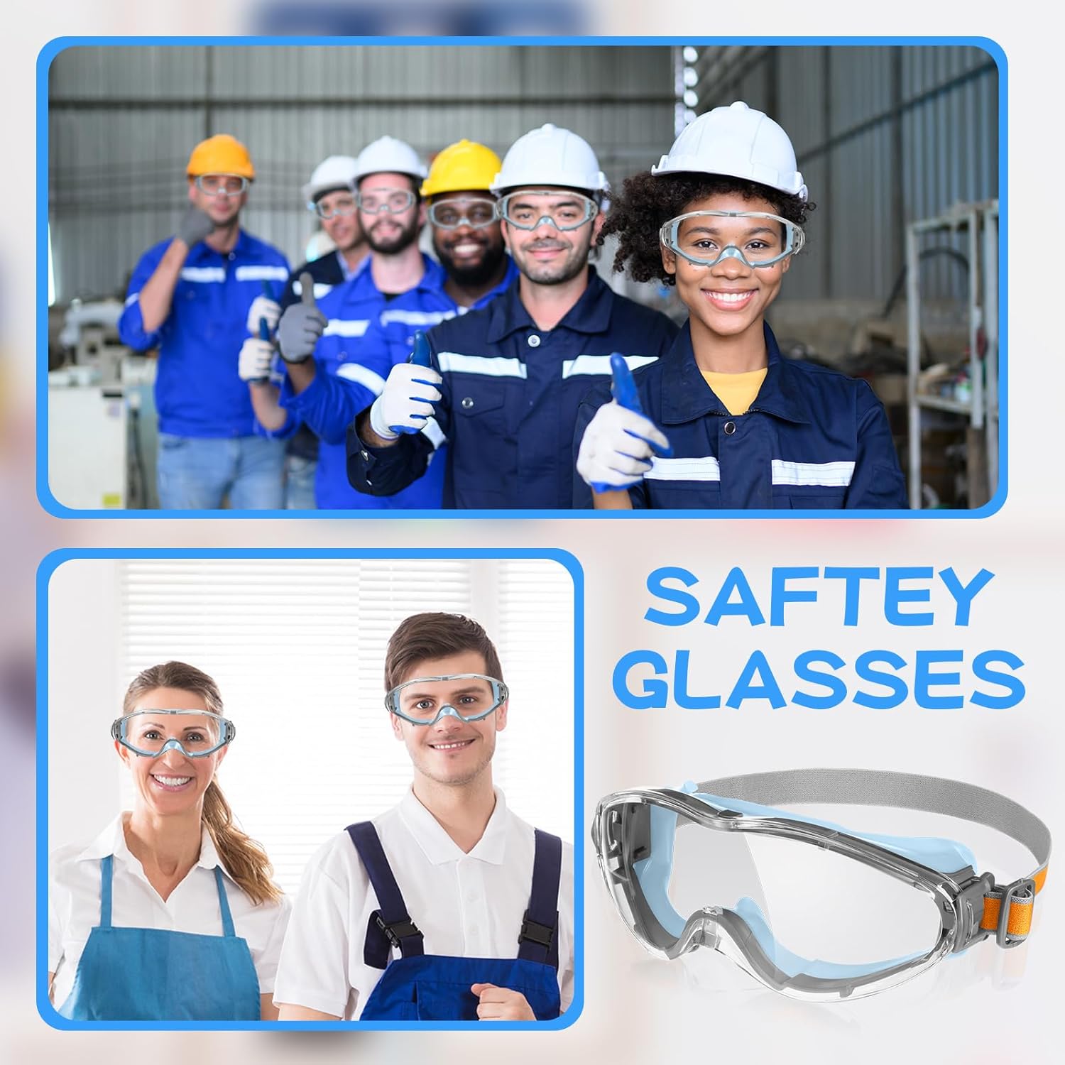 12 gafas de seguridad antivaho lentes transparentes de laboratorio que se ajustan sobre las gafas, gafas protectoras para hombres y mujeres,