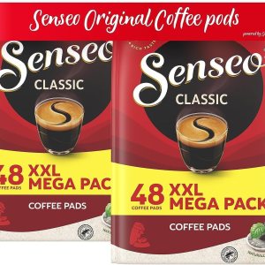 Senseo Classic – Bolsas de café Regular tostado medio 2 bolsas de 48 cápsulas de café individuales 96 unidades, 0.28 oz Empaquetadas a granel Senseo Classic – Bolsas de café Regular tostado medio 2 bolsas de 48 cápsulas de café individuales 96 unidades, 0.28 oz Empaquetadas a granel