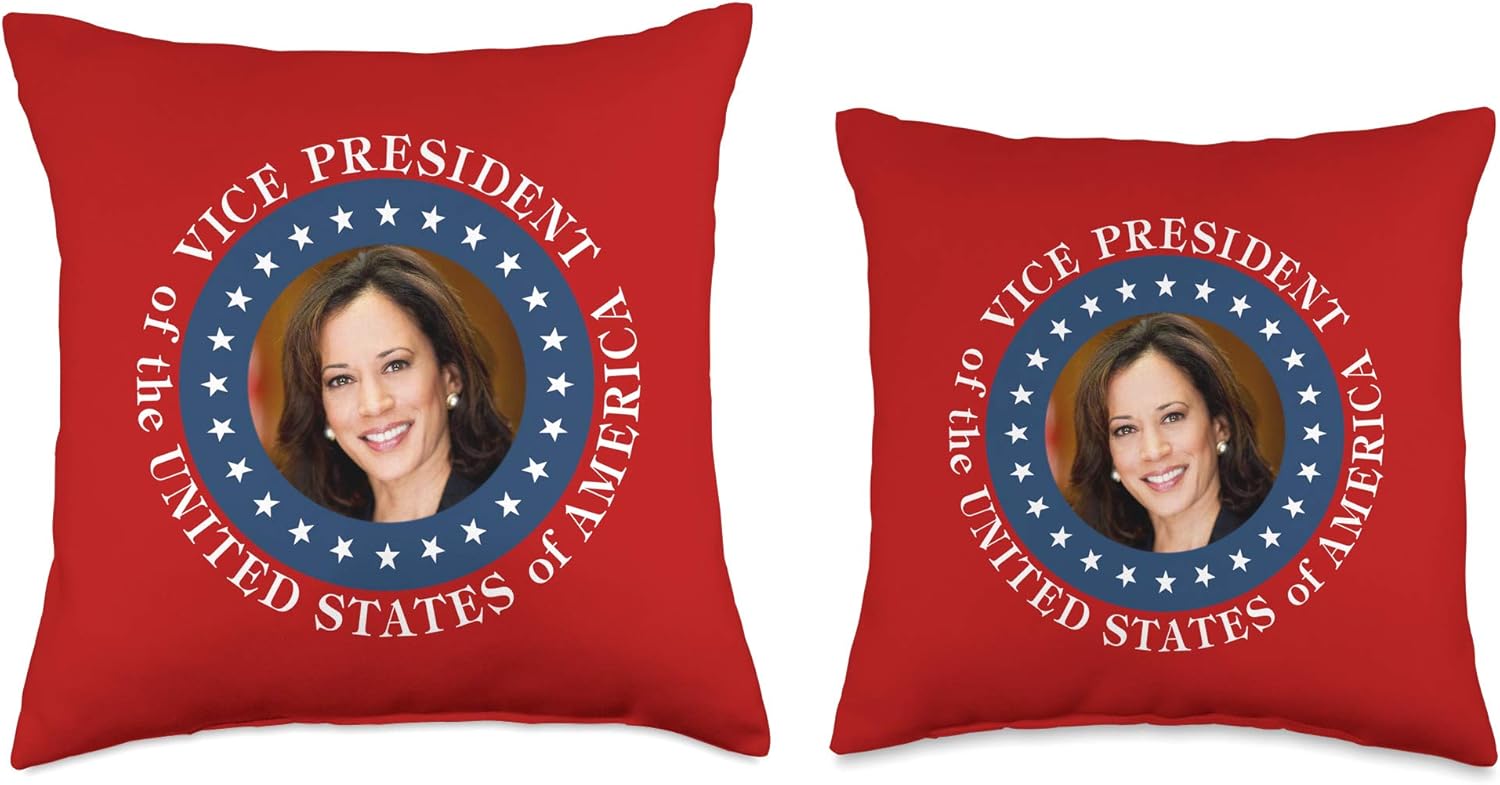 Kamala Harris, vicepresidente de los Estados Unidos América, almohada de 15.7 x 15.7in, multicolor