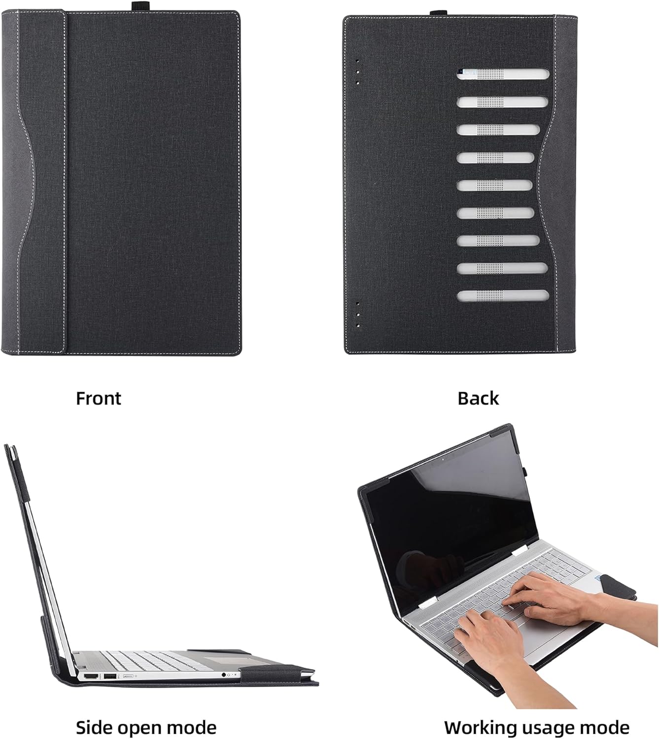 Funda para portátil HP OMEN 16 de 16.1 pulgadas (16t-k000 16t-b10016-n0797nr16zn00016-k0797nr16zn000) Funda desmontable de piel sintética (16.1-rojo