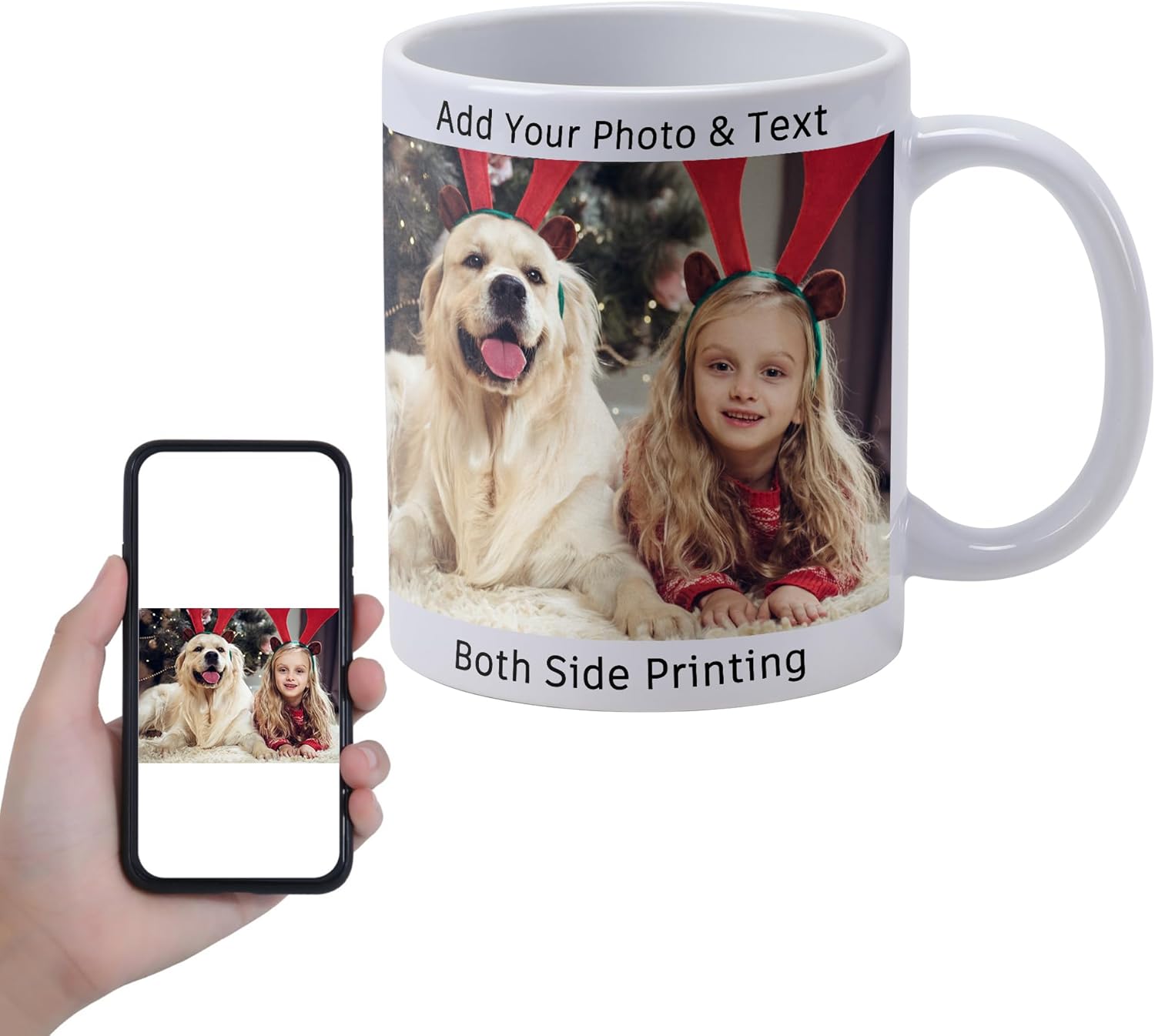 Iaisacl Taza de café personalizada, taza de té personalizada con foto personalizada con logotipo de texto, tazas personalizadas, regalo para niñas,