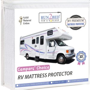 Luxury RV Bunk Waterproof Mattress Protector – Narrow Twin Cot Size 100% Natural Cotton Soft Cover (30 x 75) Luxury RV Bunk Waterproof Mattress Protector – Narrow Twin Cot Size 100% Natural Cotton Soft Cover (30 x 75)