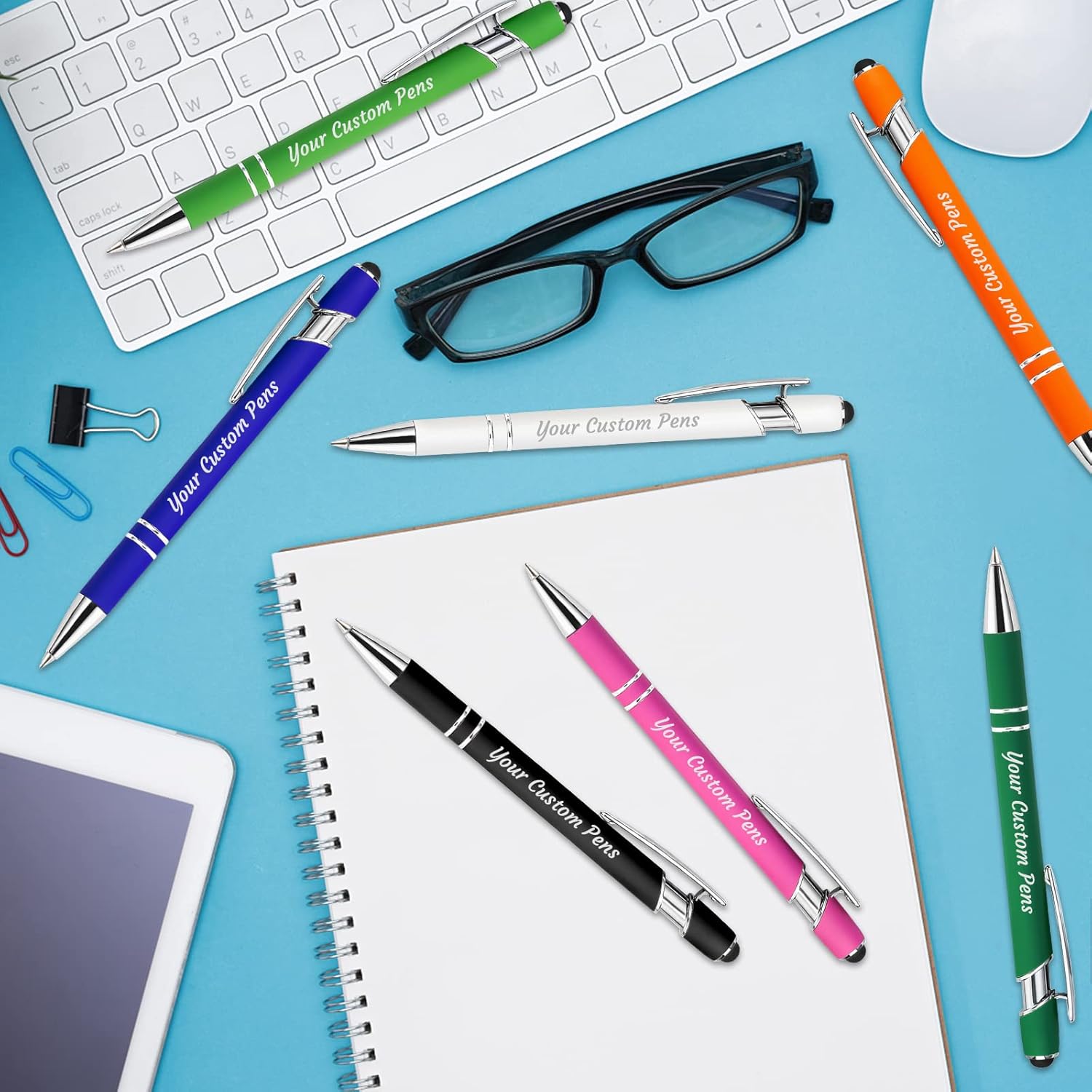 Bolígrafos personalizados grabados con texto con nombre, bolígrafo personalizado de escritura suave, regalos para hombres y mujeres, San Valentín,