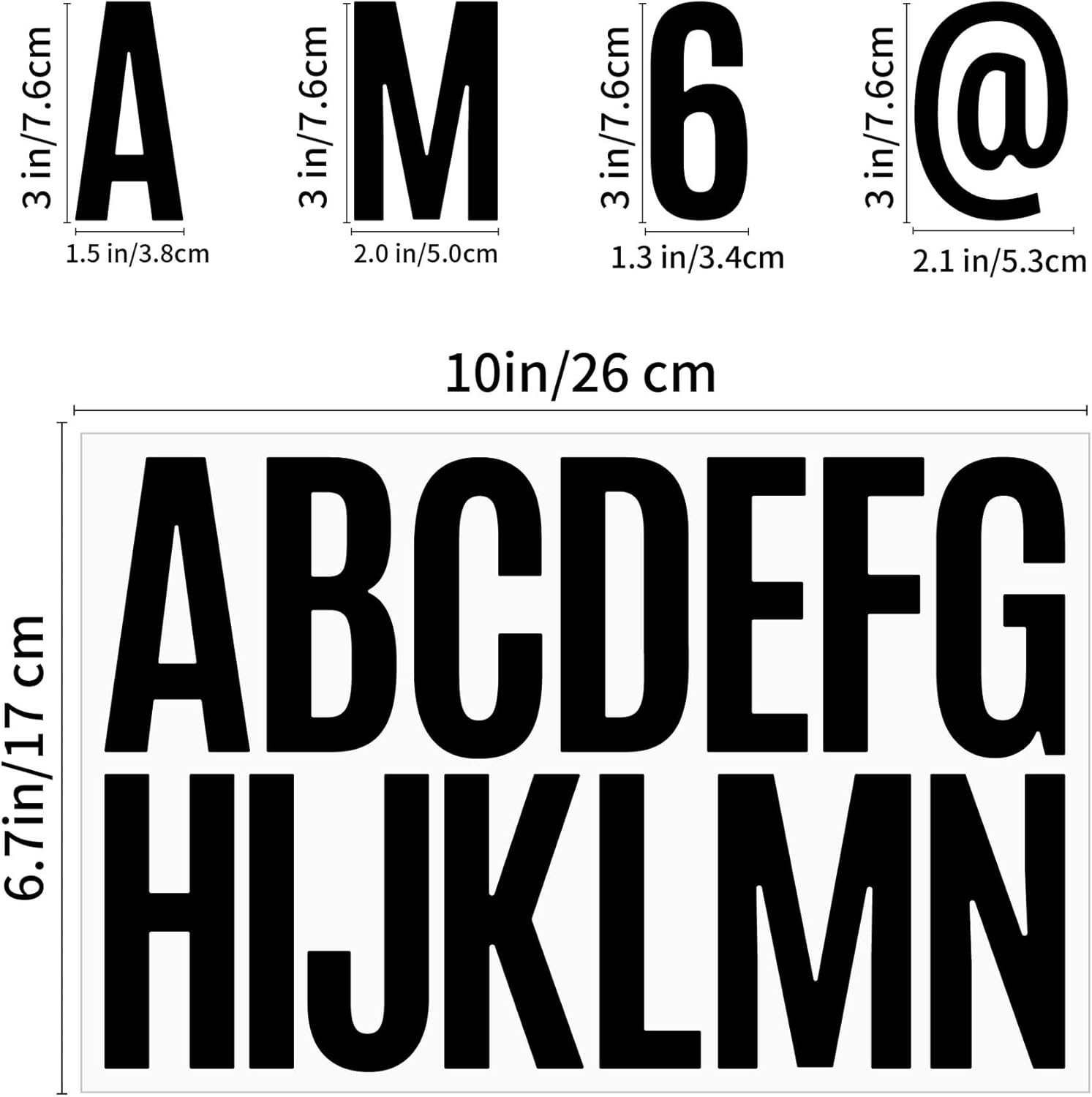 Kit de letras de vinilo autoadhesivas de 9 hojas, números de buzón para buzón, letreros, ventanas, puertas, automóviles, camiones, hogar, negocios,