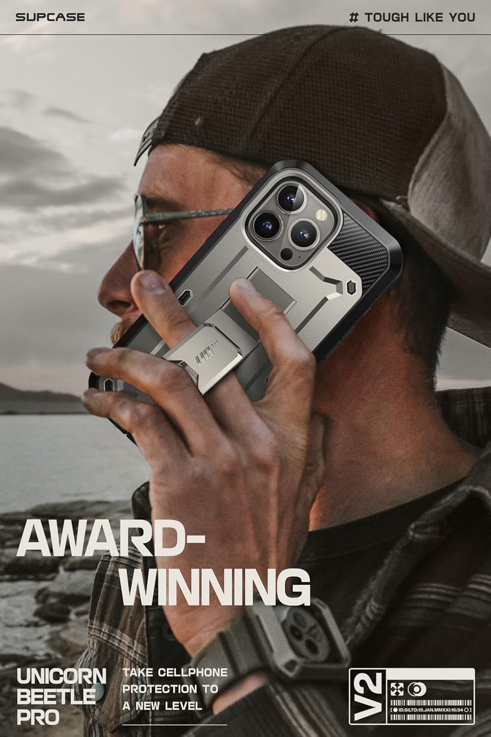 SUPCASE Unicorn Beetle Pro – Funda resistente para iPhone 15 Pro Max de 6.7 pulgadas, protector de pantalla integrado, soporte y clip para cinturón