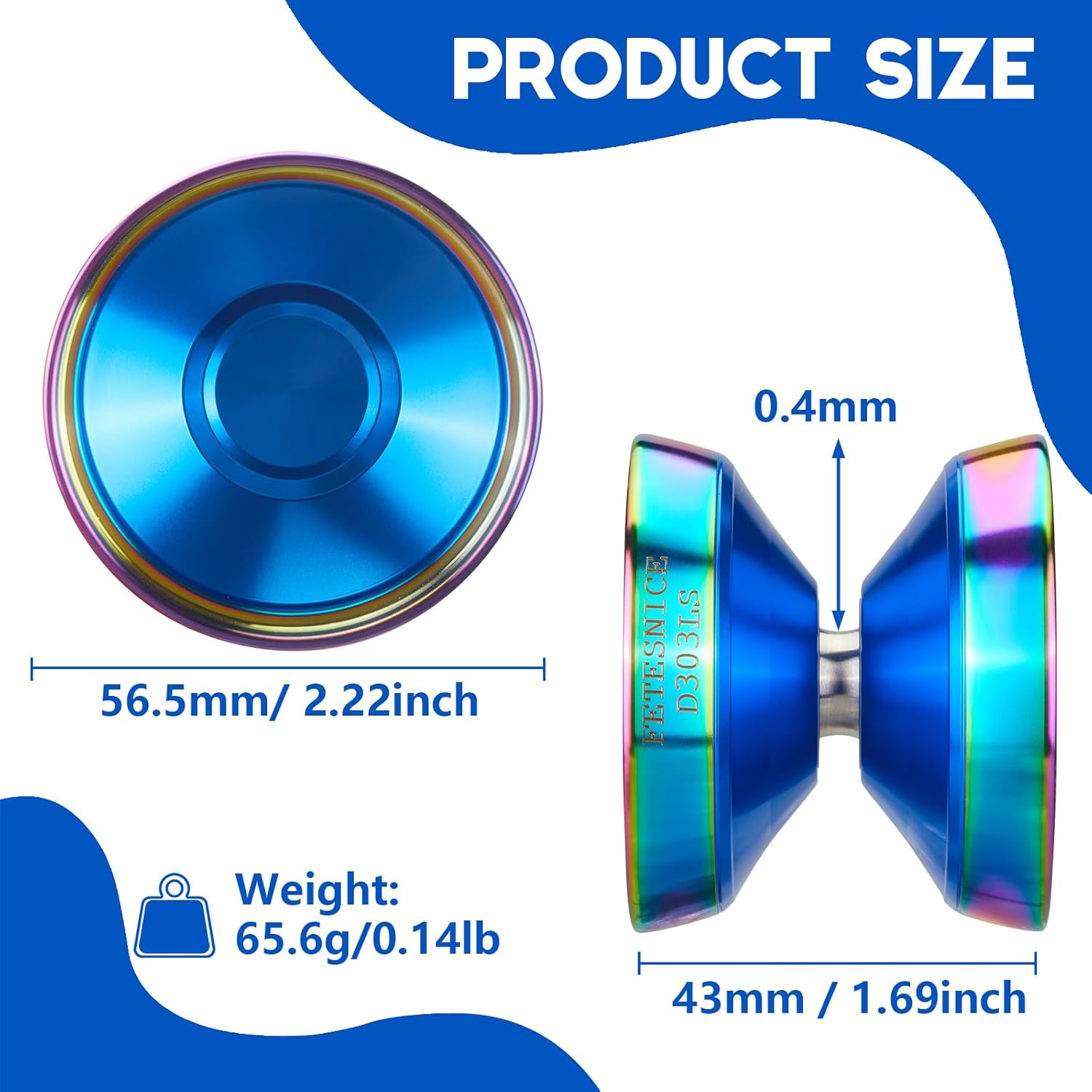 FETESNICE Yoyo Yoyo profesional competitivo Yoyos bi-metal, Yoyo truco de yoyo para profesionales, aluminio + anillo de acero inoxidable 304 ultra