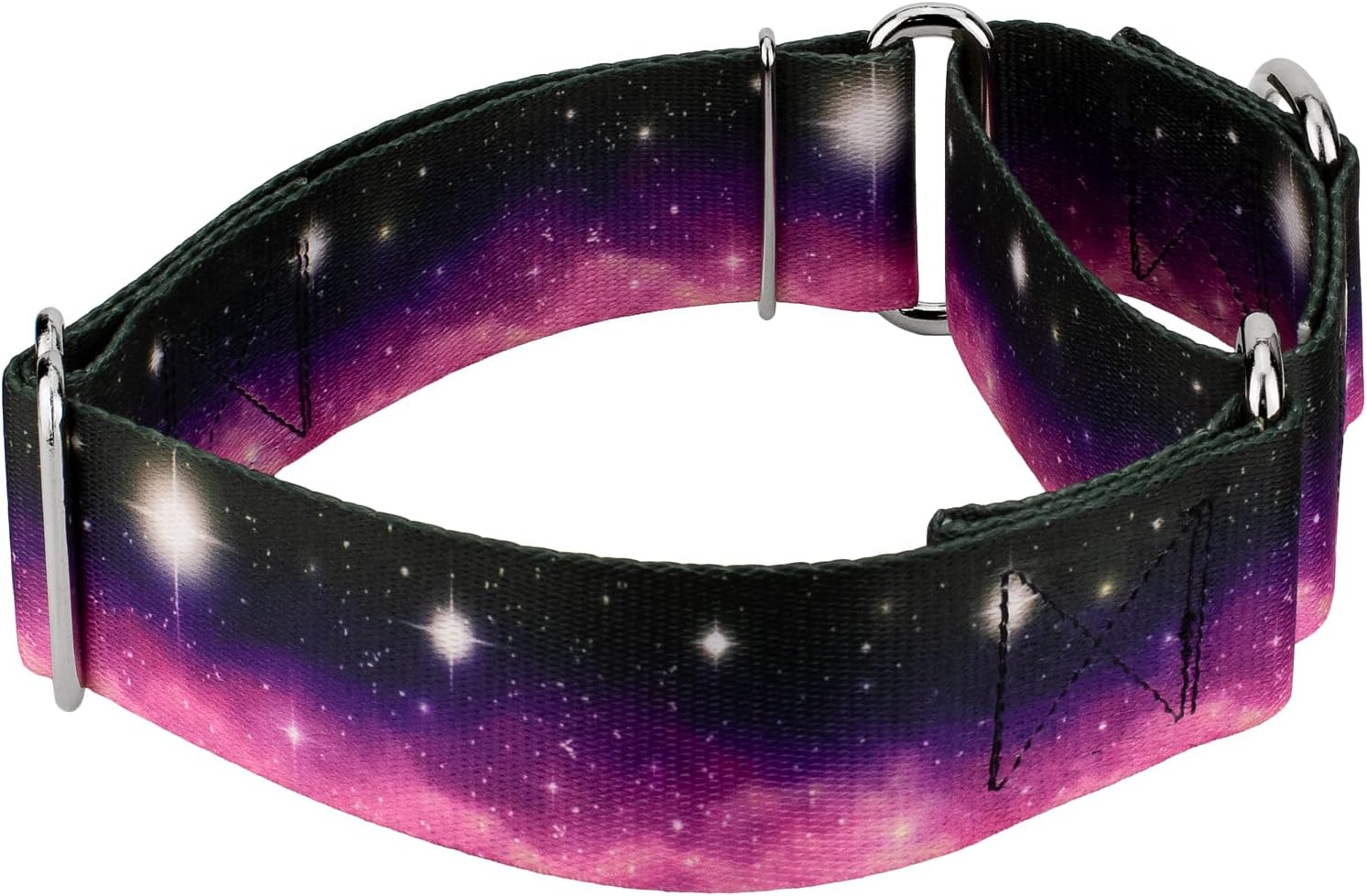Country Brook Petz – Collar de perro Heavenly Space Martingale – Colección Geek Chic con 4 diseños para cualquier Mega fan (1 12 pulgadas, mediano)