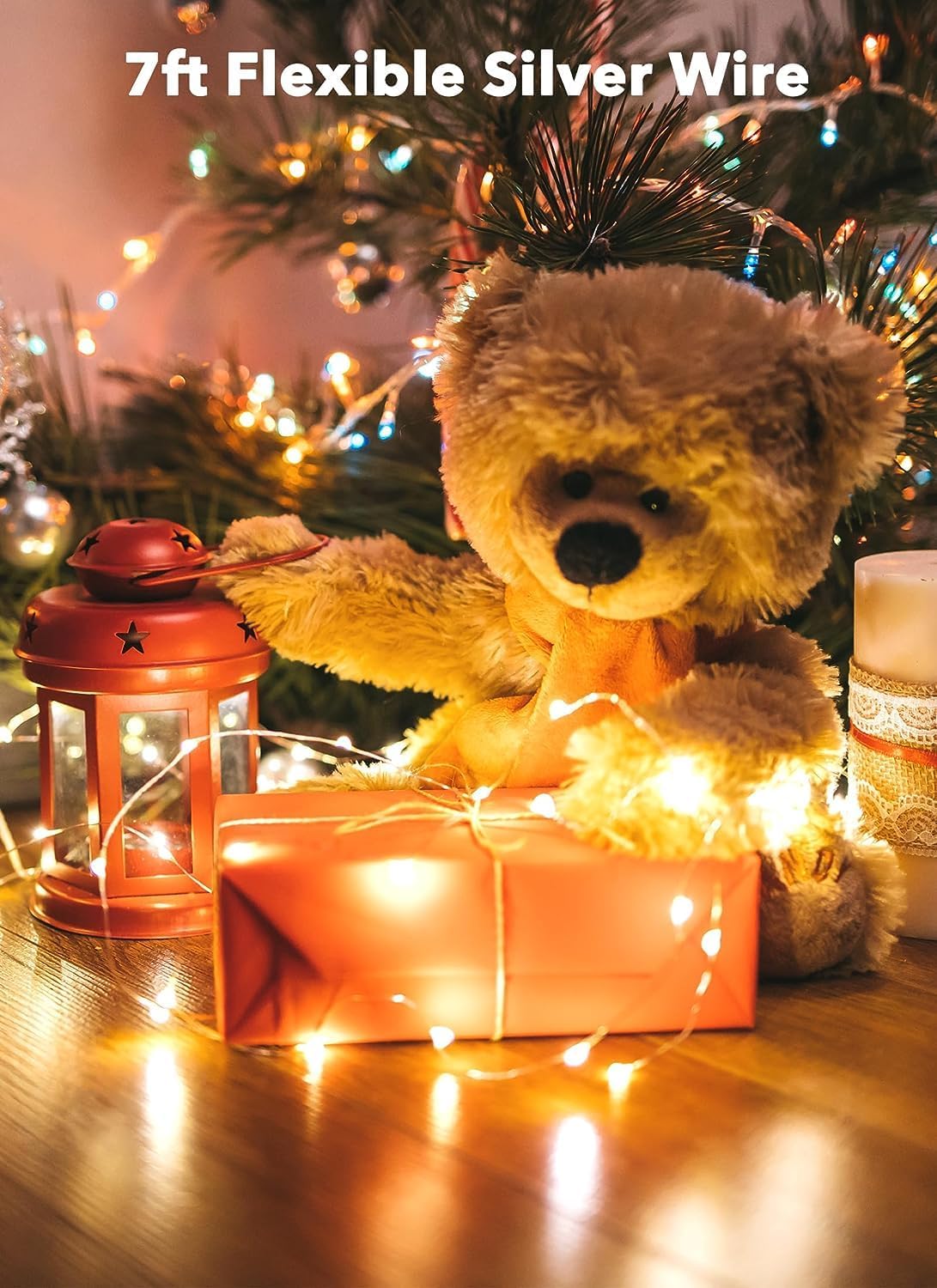 Minetom Paquete de 18 luces de hadas que funcionan con pilas, mini luces LED de 7 pies para manualidades, guirnaldas, tarros, centro de mesa, centro