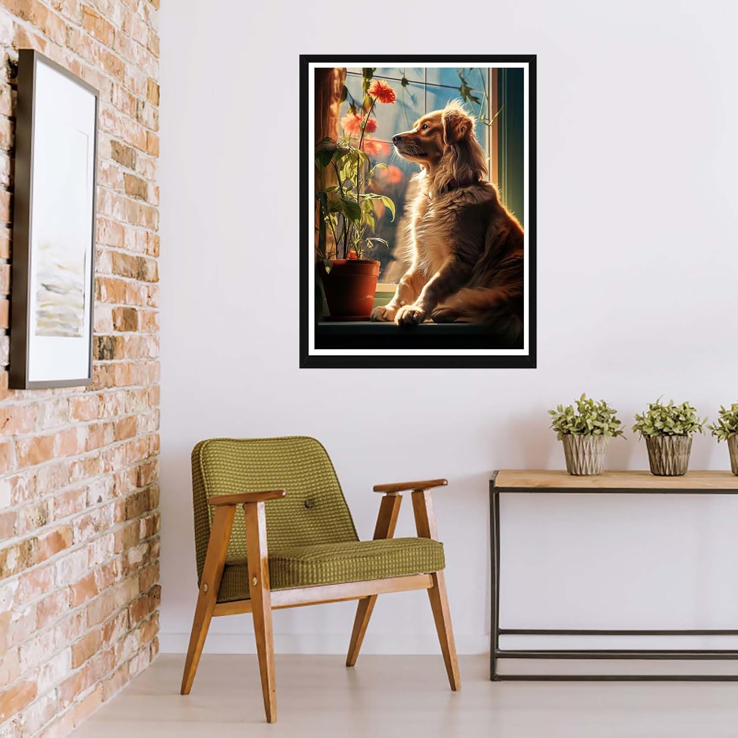 Rovepic – Kit de pintura de diamante 5D redondo para perro, taladro completo, pintura de bricolaje con diamantes, arte de animales, diamantes de