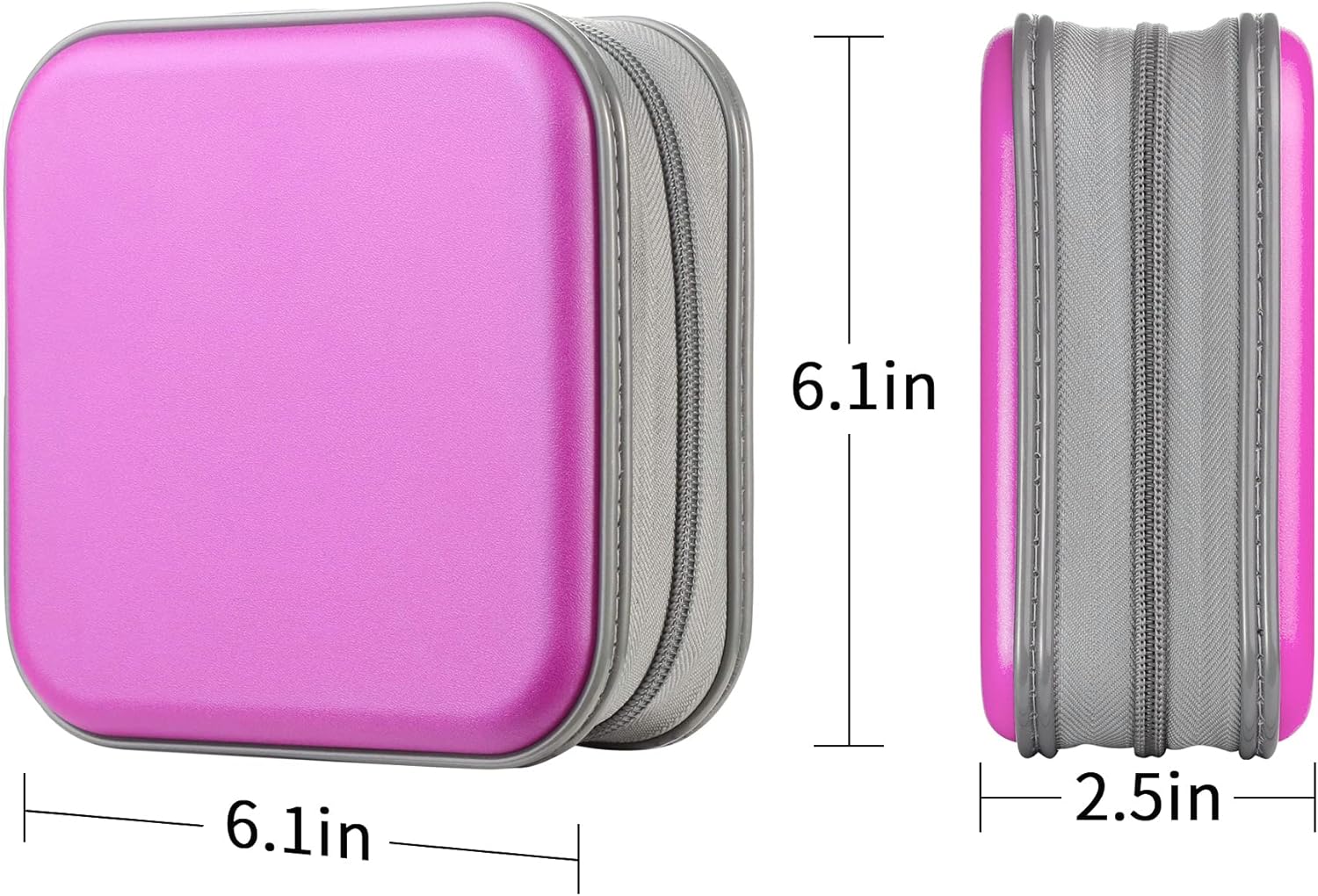 Funda para DVD, estuche portátil para CD de capacidad para 48 unidades, almacenamiento de plástico duro, DVD, CD, cartera, organizador para