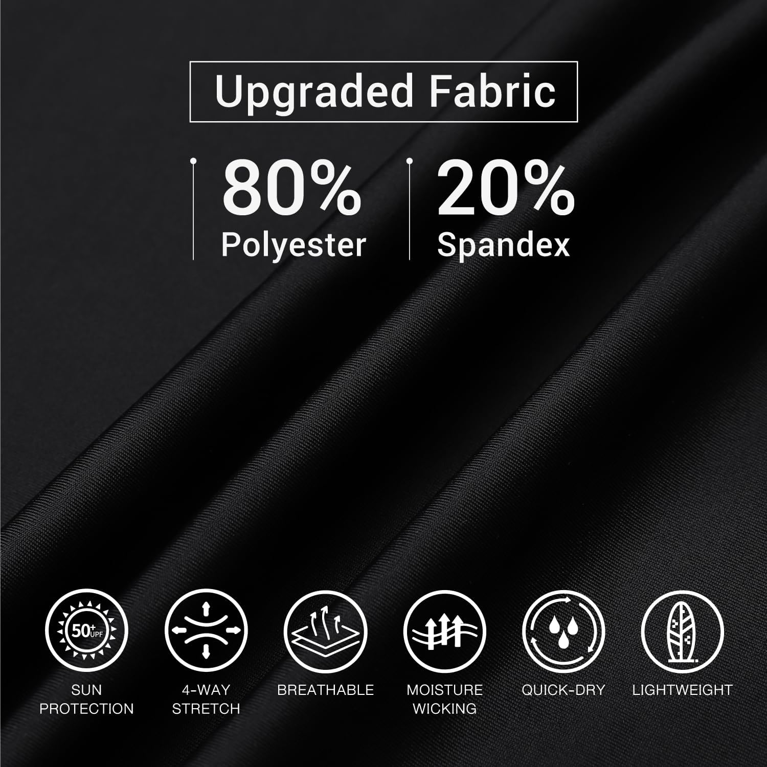HUGE SPORTS Manga larga con protección solar UV UPF 50+ para hombre