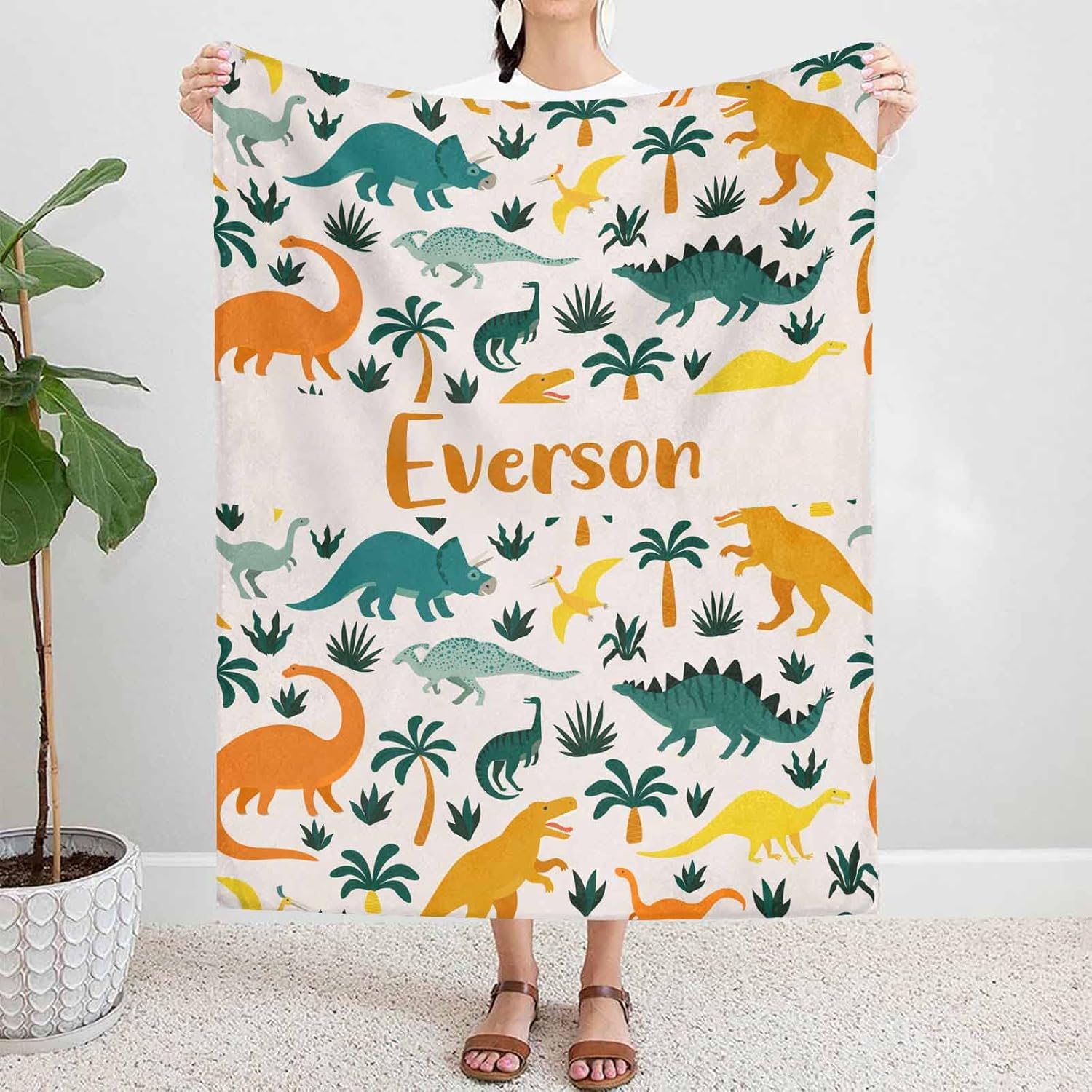 D-Story Manta personalizada para bebé niña niño con foto de nombre manta personalizada de niña negra, manta de bebé con estampado de animales, ideas