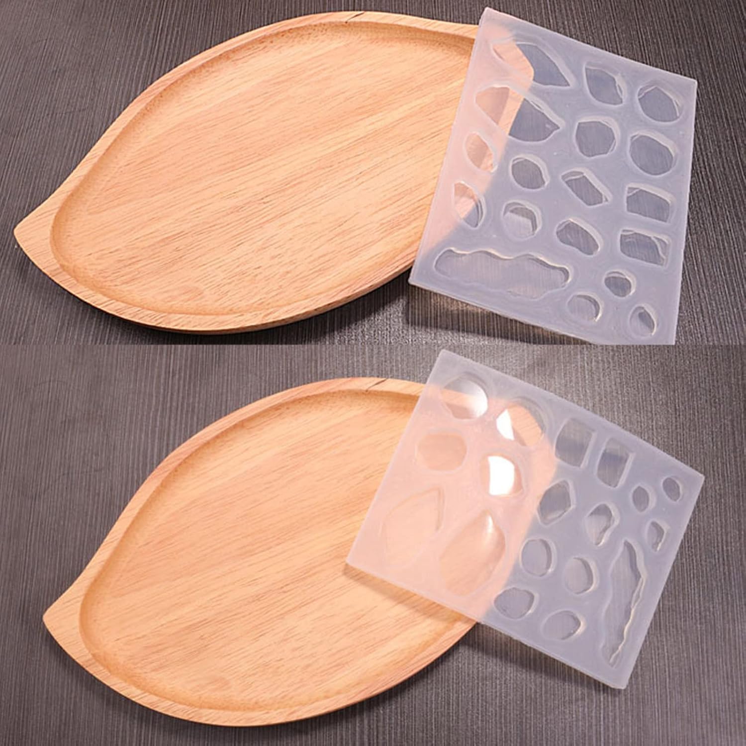Dijes geométricos para aretes, moldes de resina epoxi, molde de silicona, bolsa de equipaje, moldes de fundición con agujero para hacer manualidades