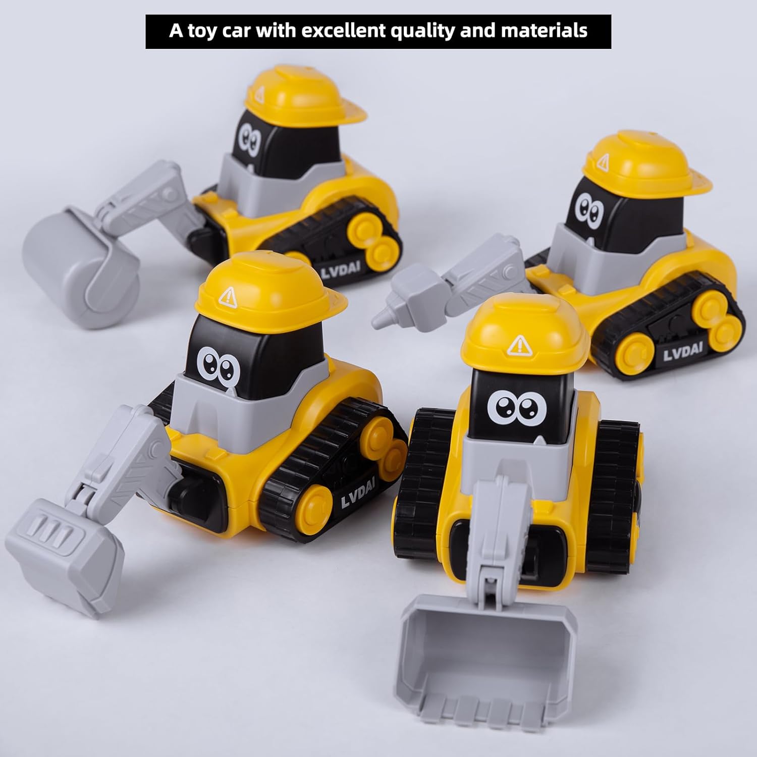 Vehículo de construcción Juguete de ingeniería de vehículos Tipo de prensa Coche de juguete Coche de empuje de juguete Inercia Coche deslizante Caja