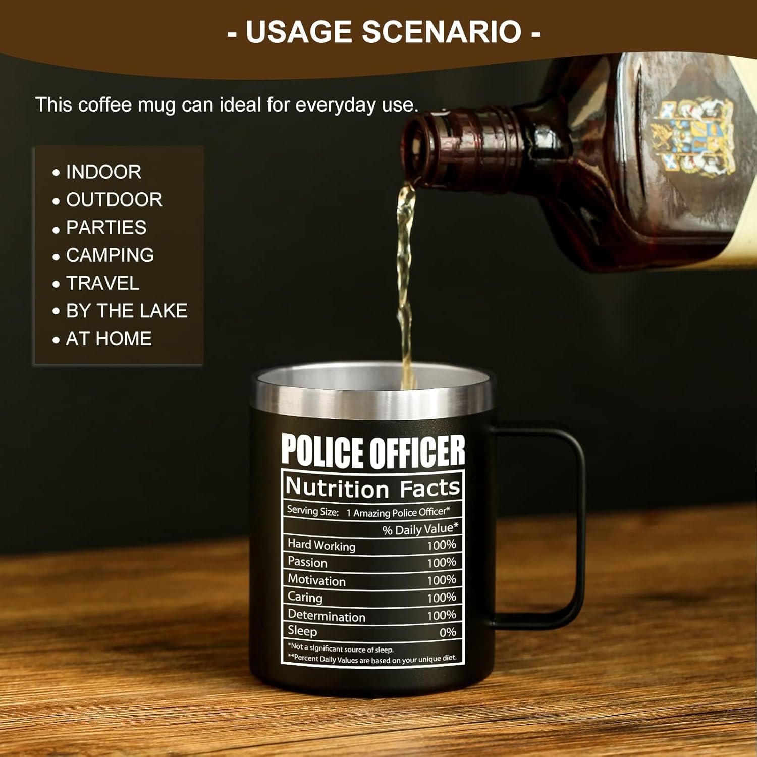 Regalos de policía para hombres, regalos de aplicación de la ley para él, regalos de jubilación de oficial de policía, mejor oficial correccional,