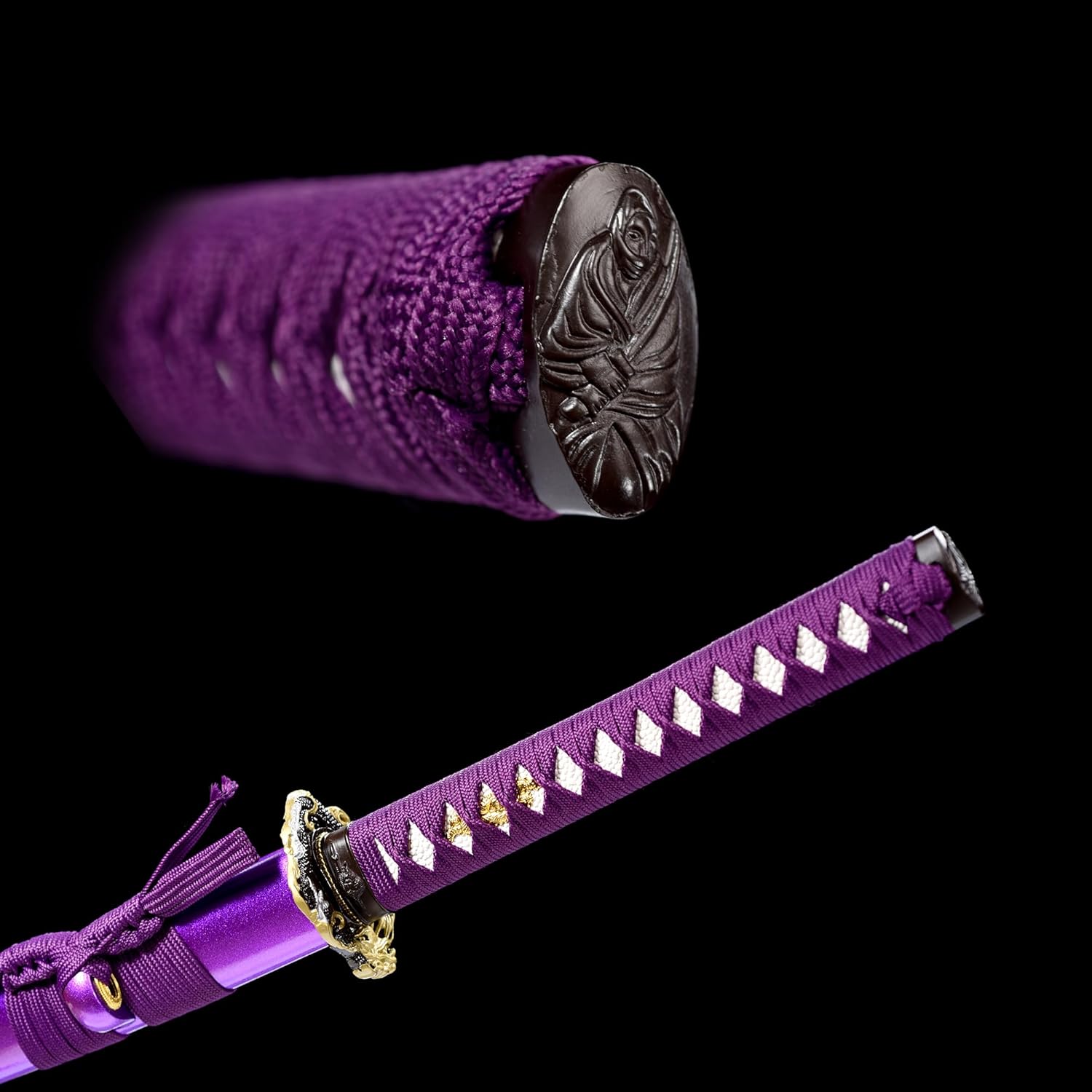 Espada Katana real afilada las espadas samuráis japonesas son un regalo único para hombres. La espada de acero real con hoja de metal hace que sea