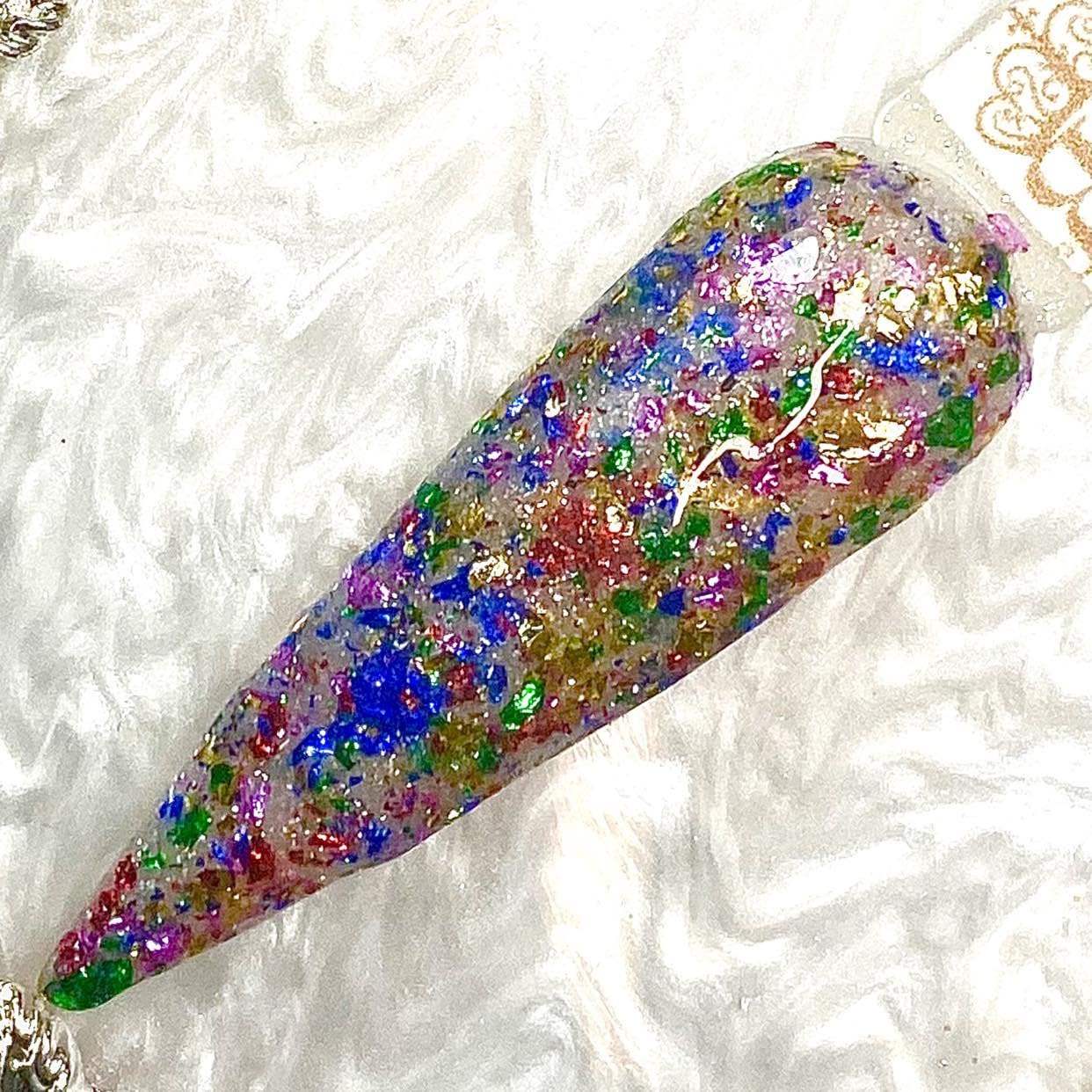 Polvo acrílico “MK” que brilla en la oscuridad, diseños de arte de uñas, polvo de inmersión para manicura o pedicura para uso doméstico o salón.