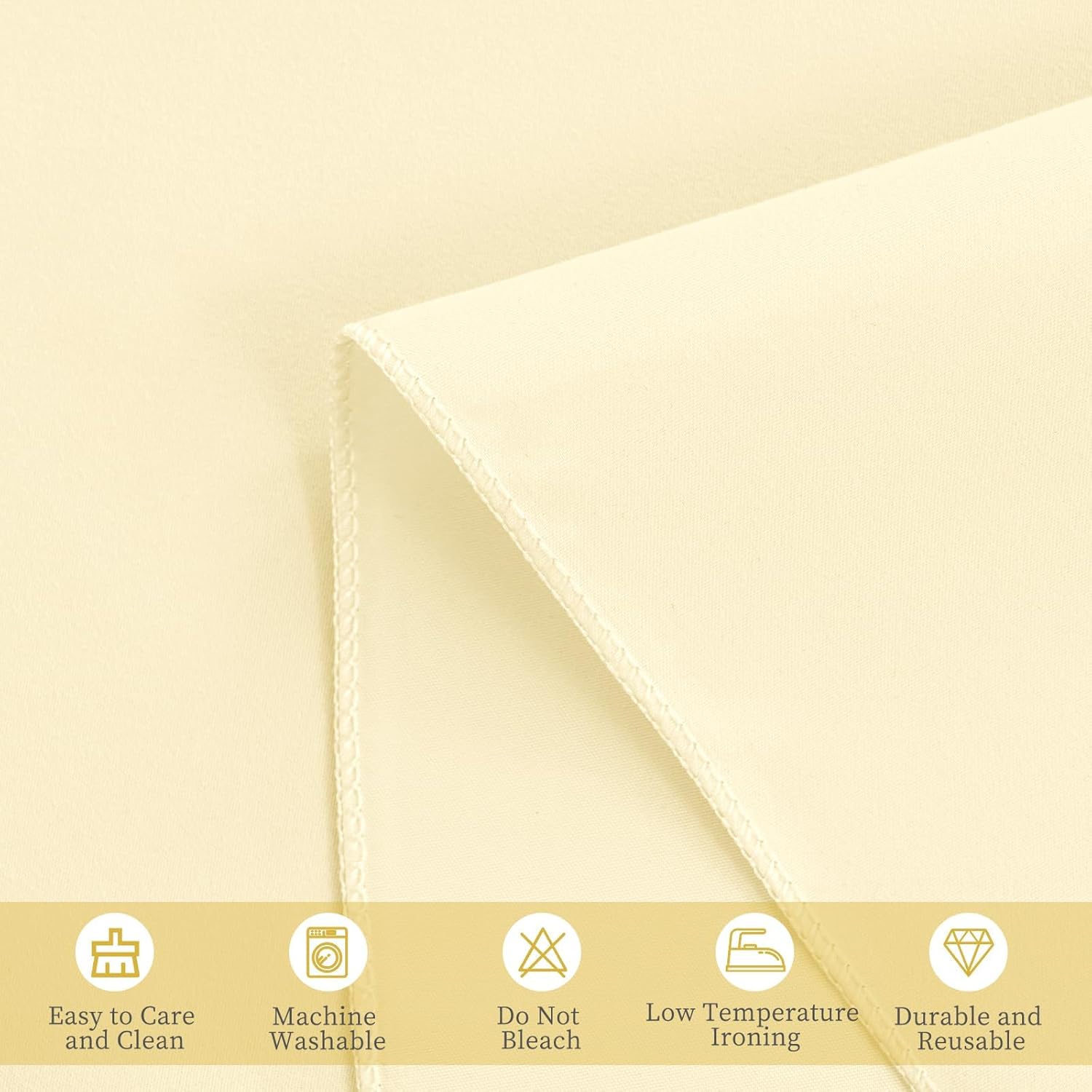 Lumaycens Paquete de 10 manteles rectangulares de 60 x 102 pulgadas, color beige para mesas rectangulares de 6 pies, mantel rectangular de tela de