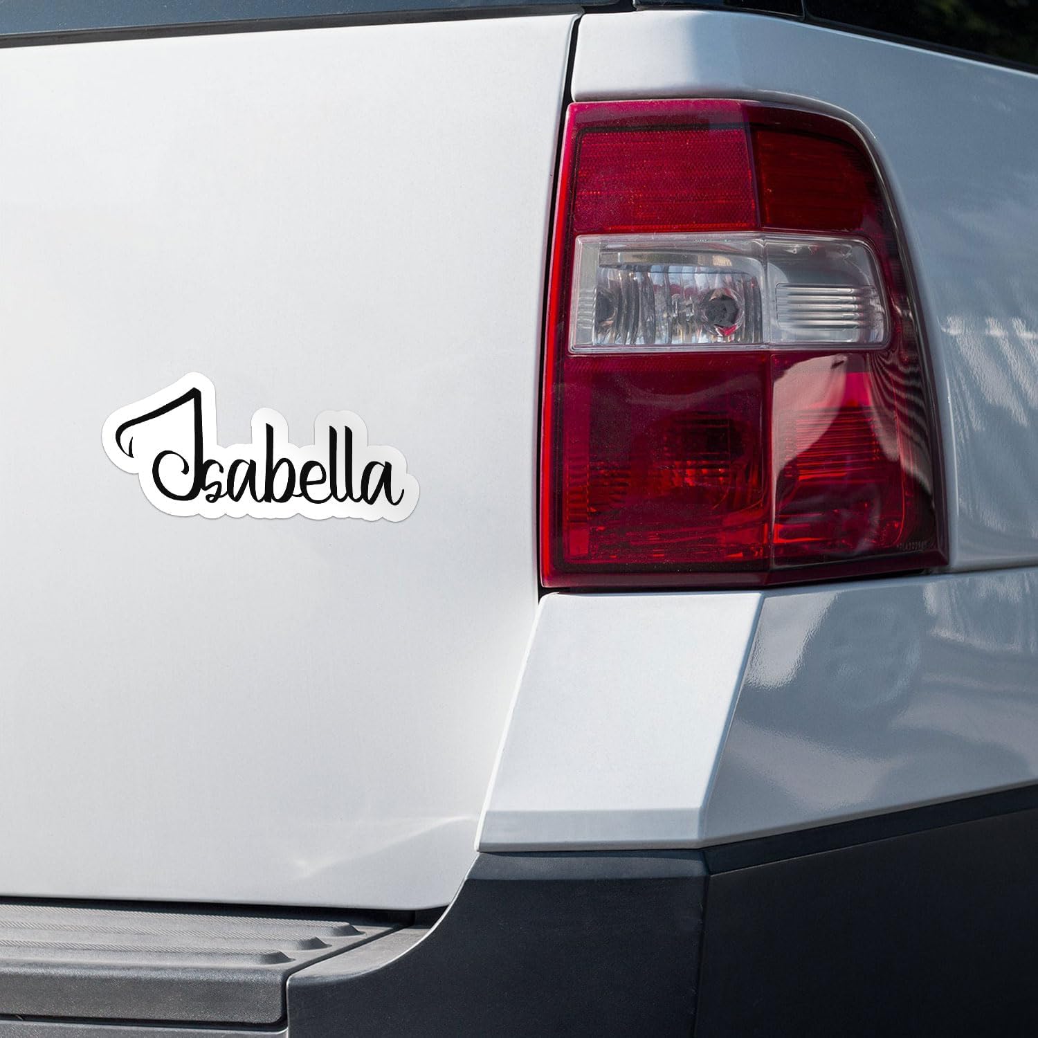 Isabella – Calcomanía de vinilo impermeable para parachoques de automóvil, laptop, botella de agua, pared y ventana, tamaño – 3 pulgadas más largo