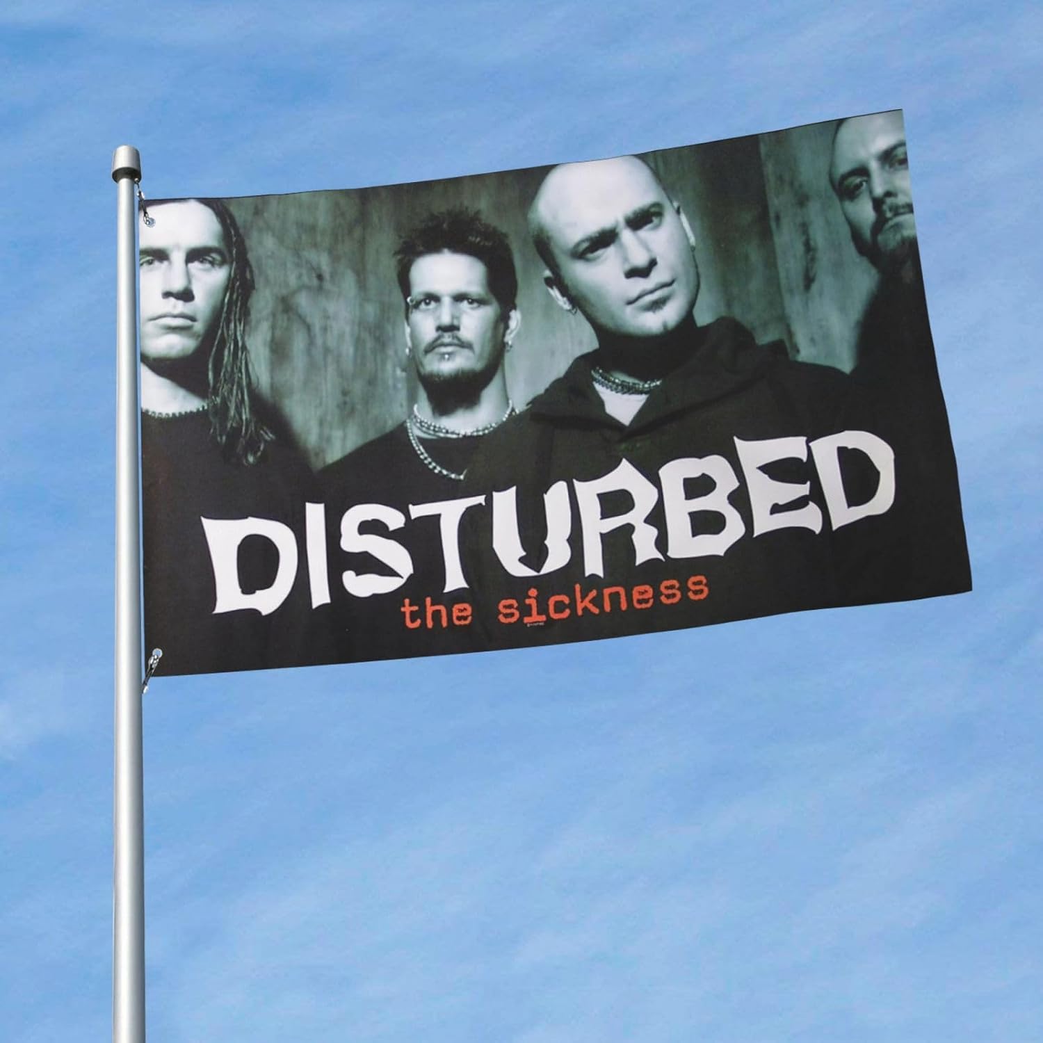 Disturbeds – Bandera de jardín con gráficos de moda, para decoración de interiores y exteriores, para fiestas en casa, 3 x 5 pies