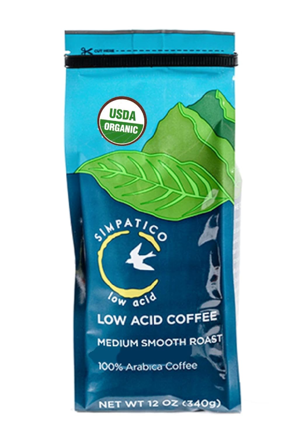 Simpatico – Café bajo en ácido – Regular – Medio orgánico – Molido (bolsa de 12 onzas)