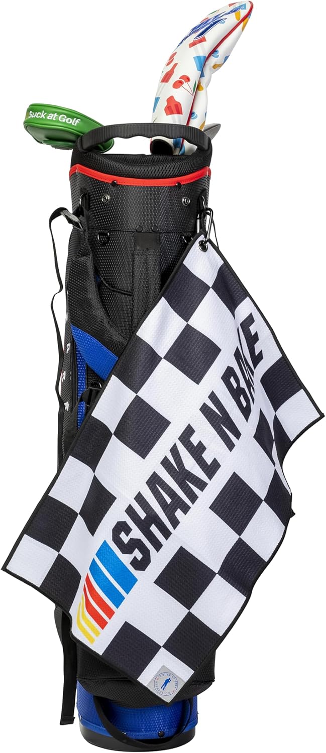 USAG – Toalla de golf de alto rendimiento para miembros del club de golf  Toalla de golf divertida para hombres (Shake n Bake Towel)