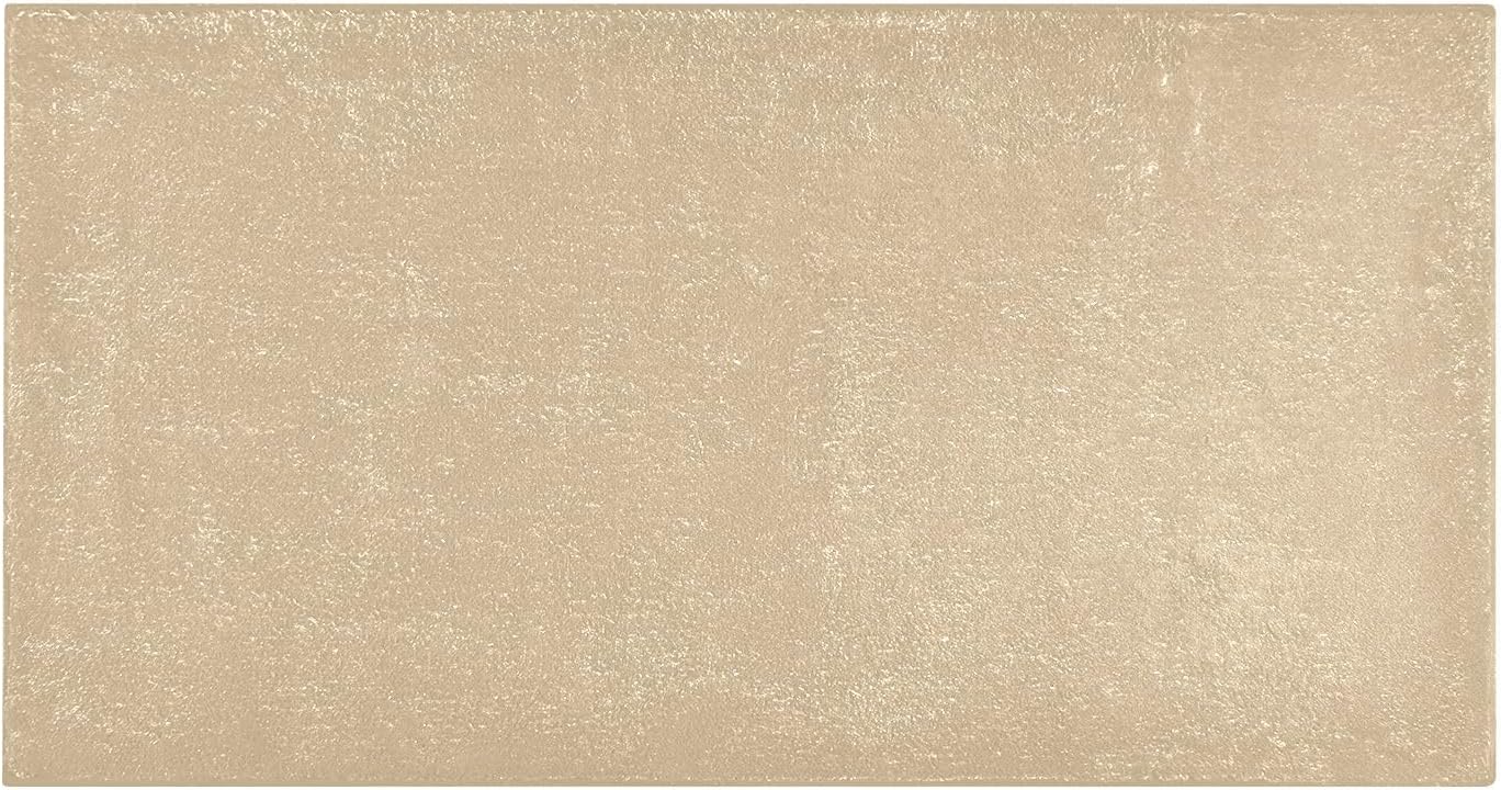 Joisal Pale Ocre – Tapetes de baño de felpa, absorbentes, antideslizantes, con parte trasera de goma, lavables, 39 x 20 pulgadas