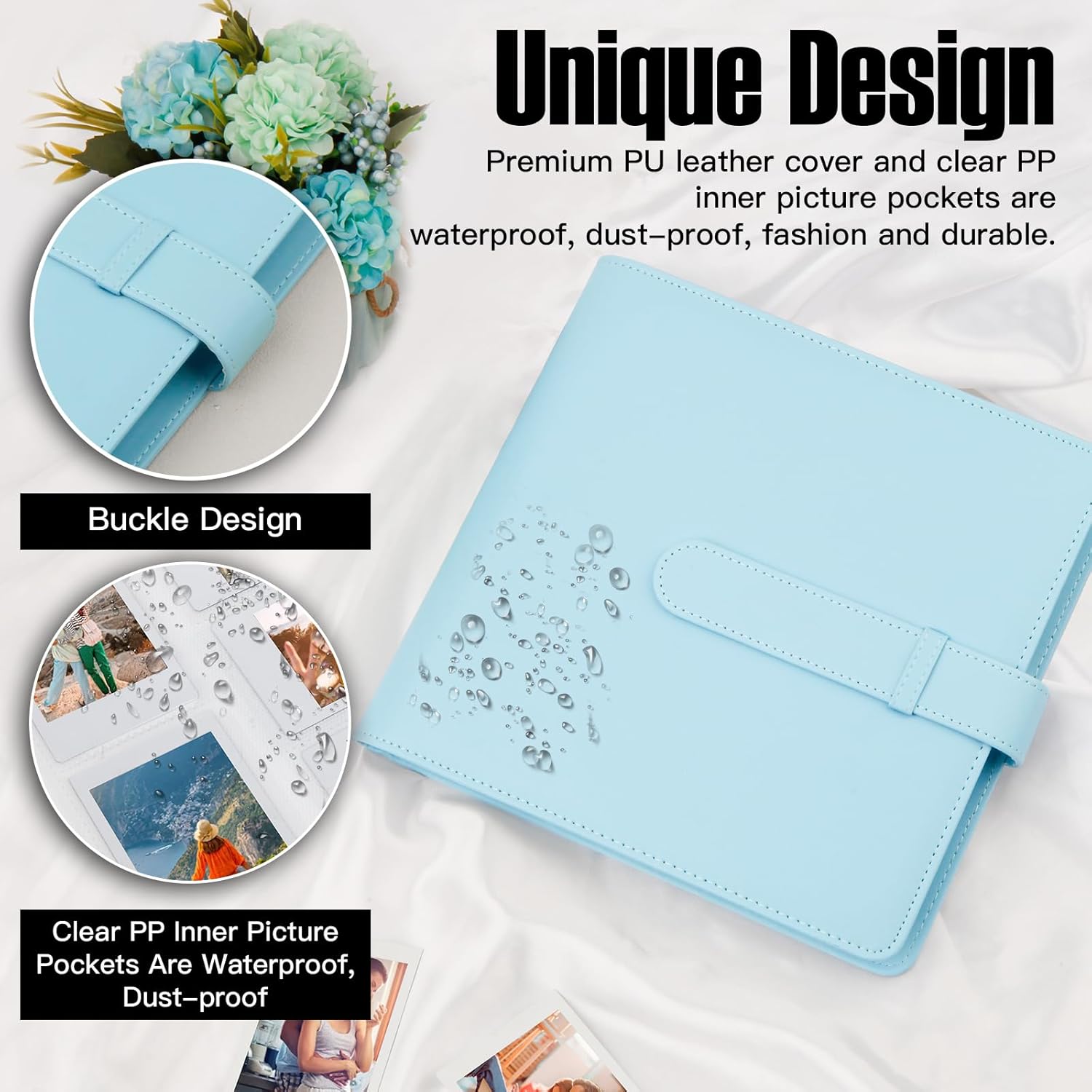 Álbum de fotos de 360 bolsillos para cámara instantánea Fujifilm Instax Mini 12 11 9 40 90 8 Evo LiPlay, cubierta de cuero, álbum de fotos de 2 x 3