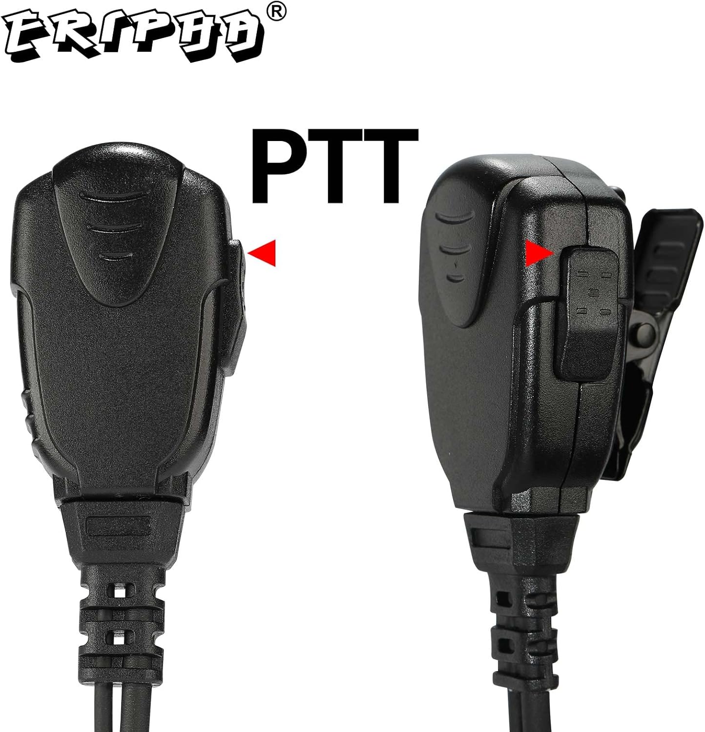 ERIPHA Auricular Walkie Talkie de 2 pines con micrófono PTT y tubo acústico de aire compatible con Motorola BPR40 CLS 1110 1410 VL50 RDM2070D