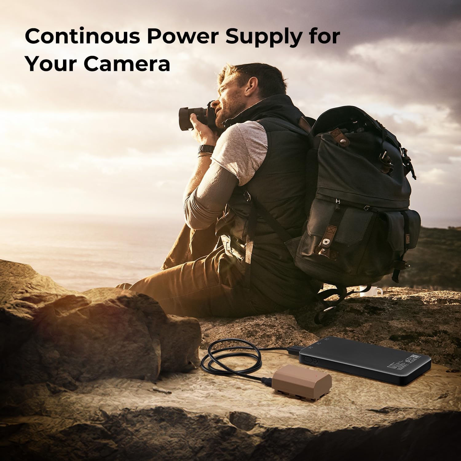 K&F Concept Paquete de 2 baterías NP-FZ100, batería de repuesto con carga rápida tipo C para Sony A7iii A7Riii A7RIV A9 A6600 A6700 ZV-E1 FX3 FX30