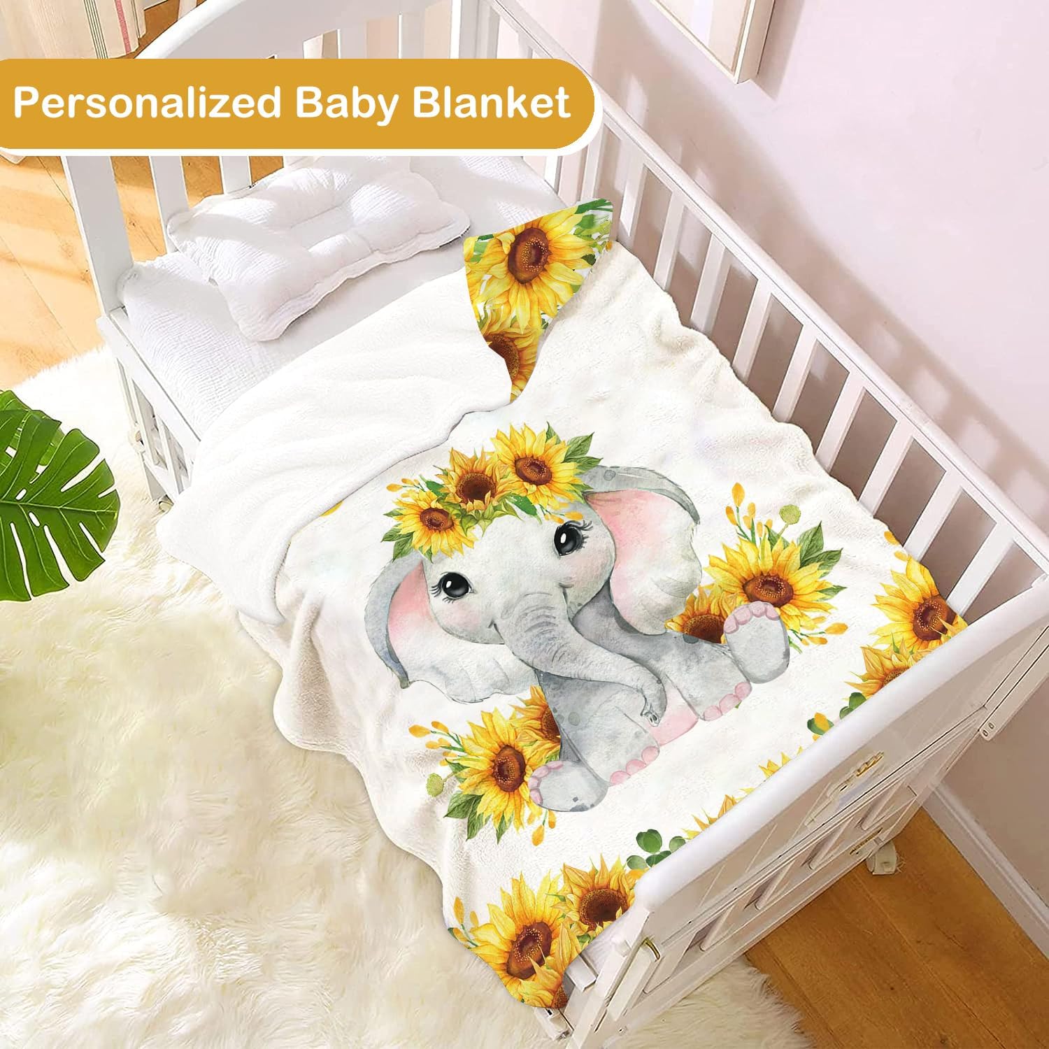 Manta de bebé personalizada para niñas, manta de bebé personalizada con nombre, suave y acogedora manta personalizada con nombre para niños, manta