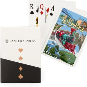 Lantern Press Chattanooga, Tennessee, escenas de montaje (52 cartas de juego, baraja de cartas de tamaño póquer con comodines) Lantern Press Chattanooga, Tennessee, escenas de montaje (52 cartas de juego, baraja de cartas de tamaño póquer con comodines)