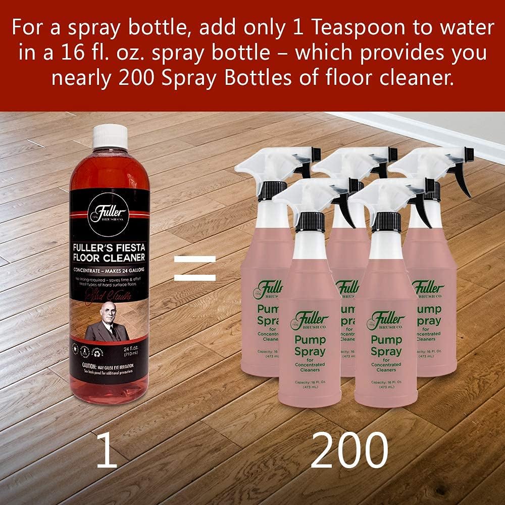 Fuller Brush Fiesta, limpiador líquido concentrado  Eco multisuperficie y limpieza industrial para pisos de madera dura, laminado, linóleo, azulejos