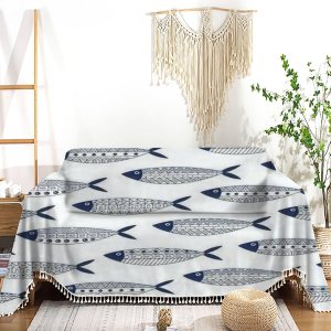 Decoración de peces tradicionales mexicanos mayas étnicos bohemios, funda de sofá reclinable, funda de sofá biplaza para muebles, toalla lavable, Decoración de peces tradicionales mexicanos mayas étnicos bohemios, funda de sofá reclinable, funda de sofá biplaza para muebles, toalla lavable,