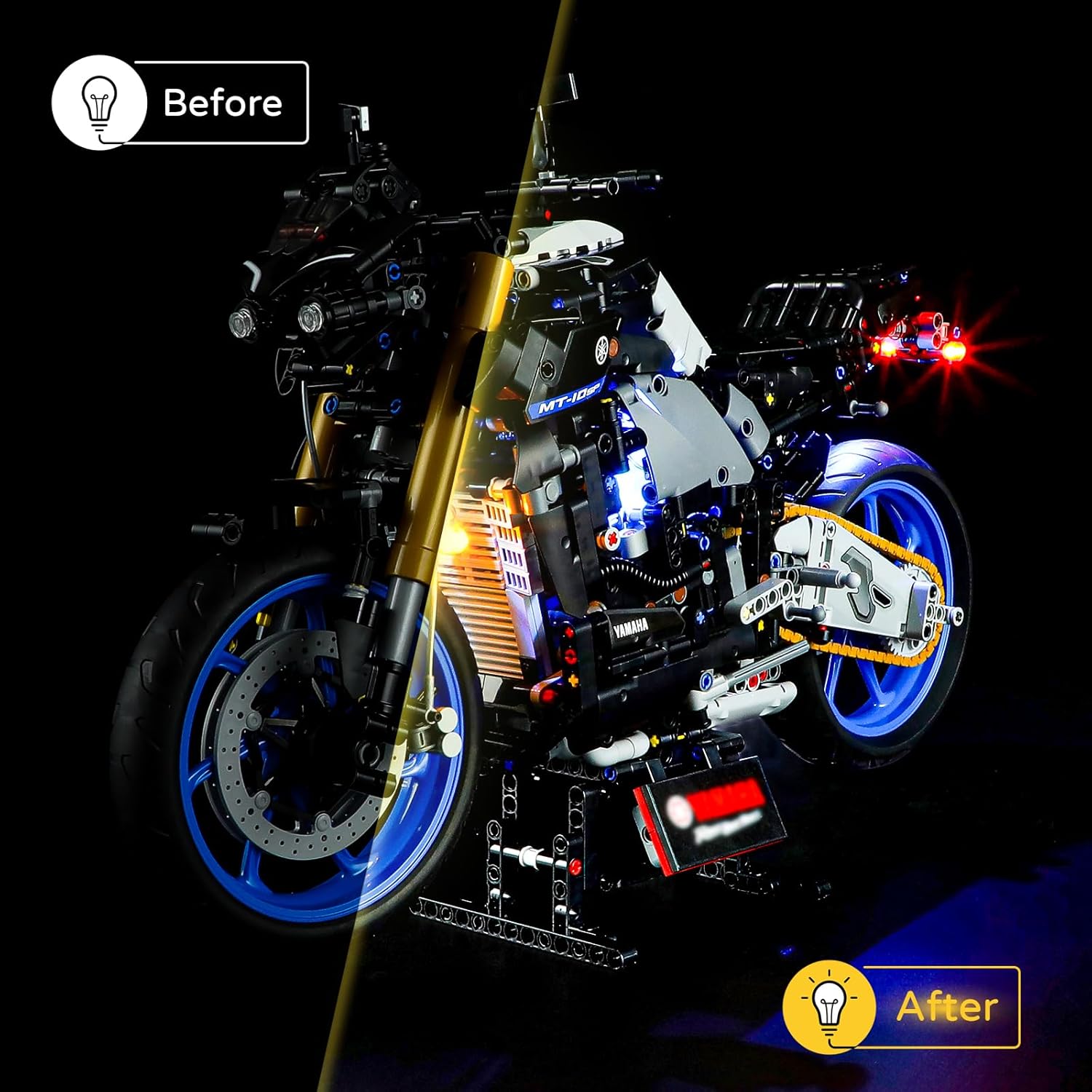 YEABRICKS Luz LED para Lego-42159 Technic Yamaha MT-10 SP Modelo de bloques de construcción (juego de Lego no incluido)
