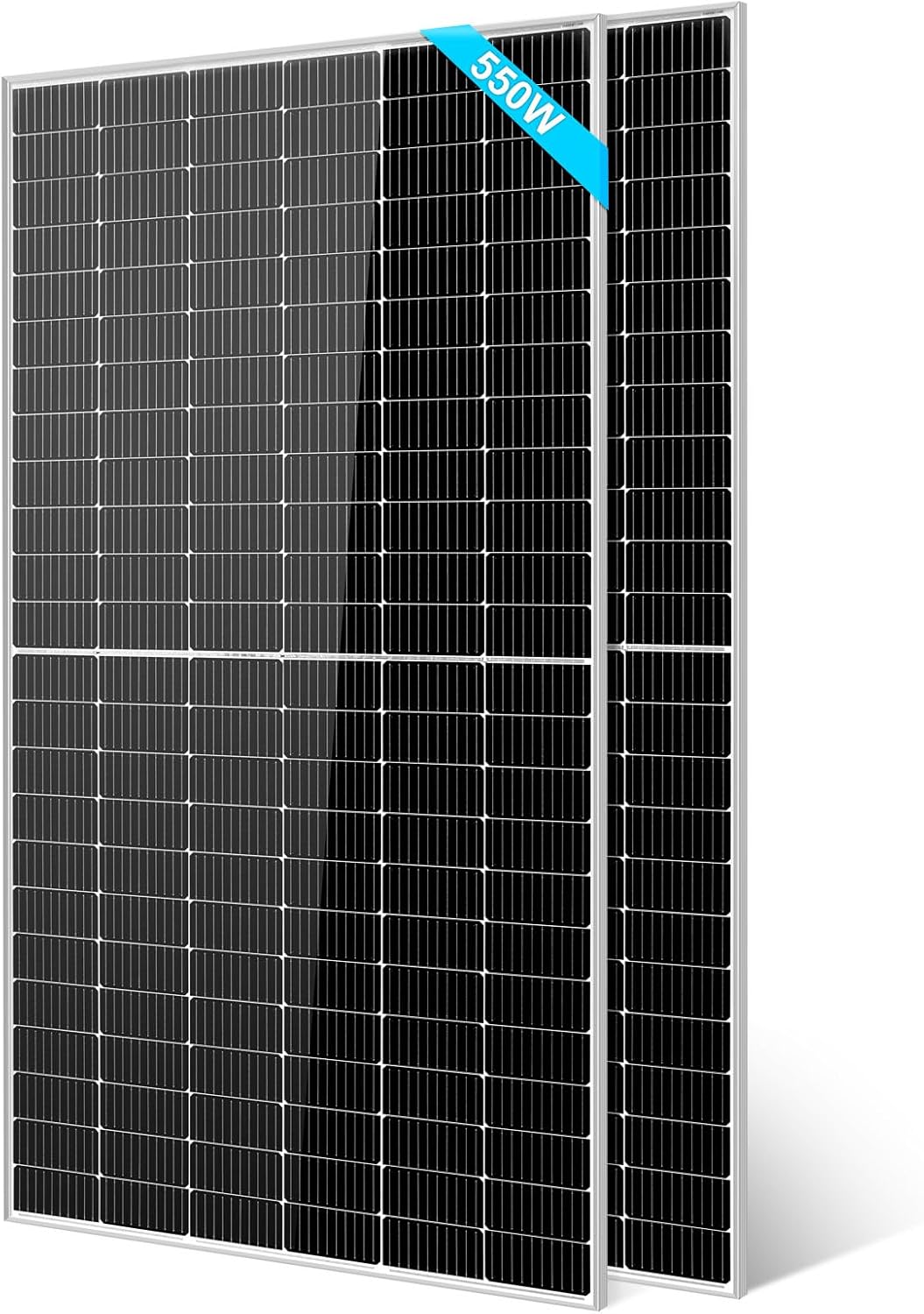 SUNGOLDPOWER – 2 paneles solares monocristalinos de 550 W, celda solar de grado A, impermeable IP68, panel solar de alta eficiencia para estación de